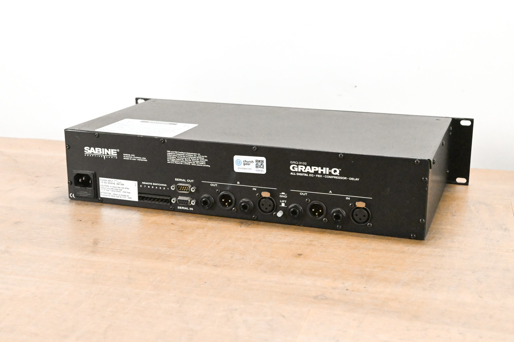 Sabine GRQ-3102 Graphi-Q Digital 2 Channel EQ, Compressor, Delay