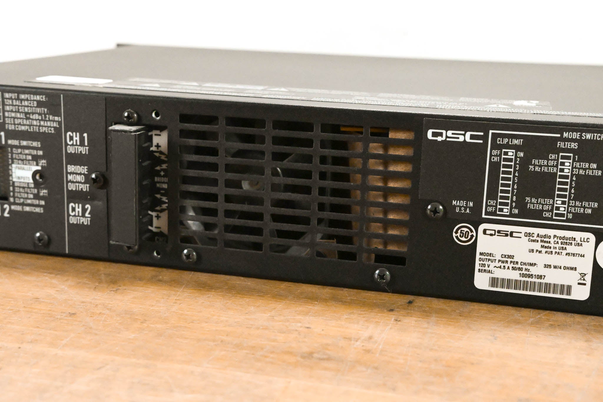 QSC CX302 2-Channel Power Amplifier