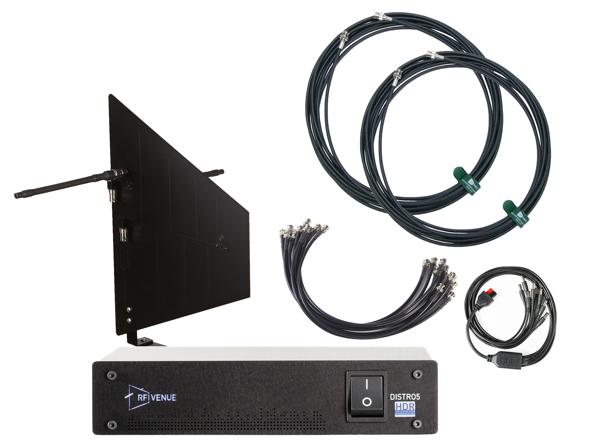 5 Channel Wireless Microphone Upgrade Pack with Wallmount Diversity Fin Antenna