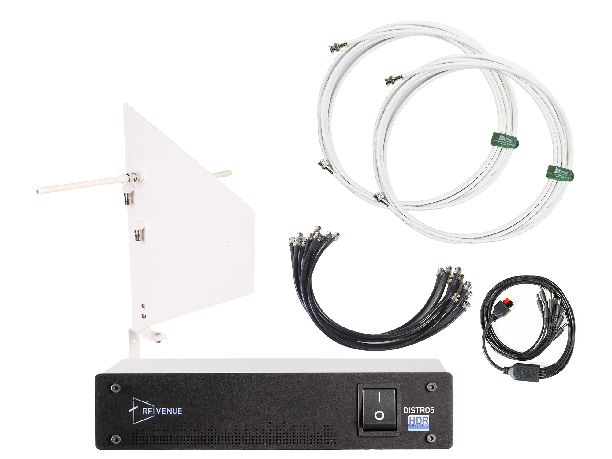 5 Channel Wireless Microphone Upgrade Pack with Wallmount Diversity Fin Antenna