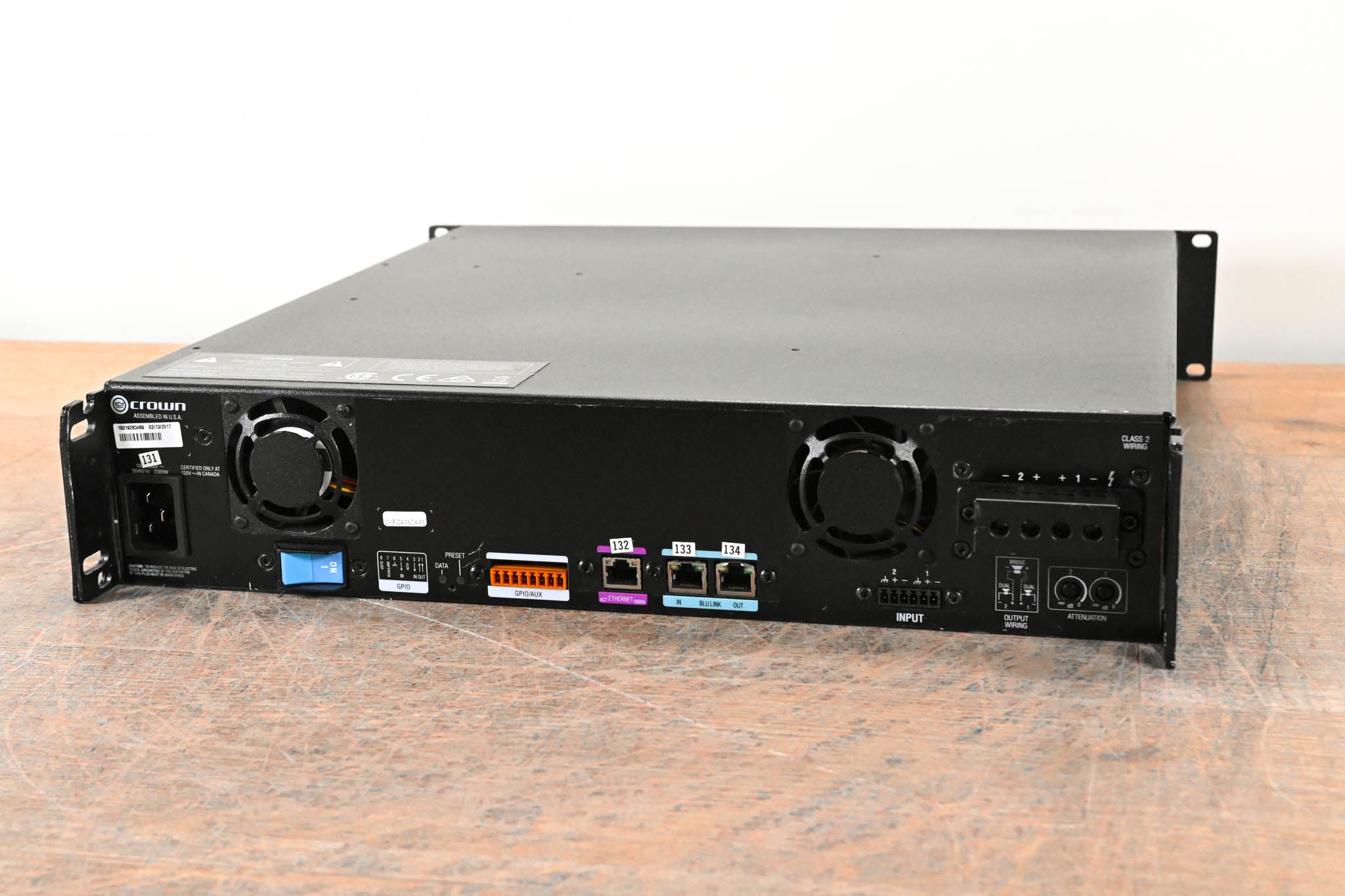 Crown DCi 2|2400N 2-Channel, 2400W @ 4 ohms Power Amplifier w/ BLU link