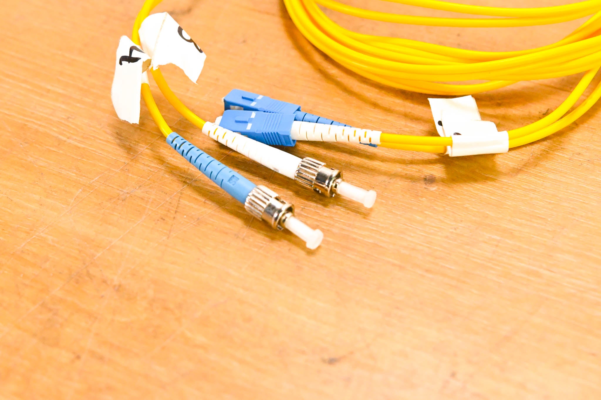 Unbranded SC-ST Duplex Single Mode Fiber Optic Patch Cable - 10'