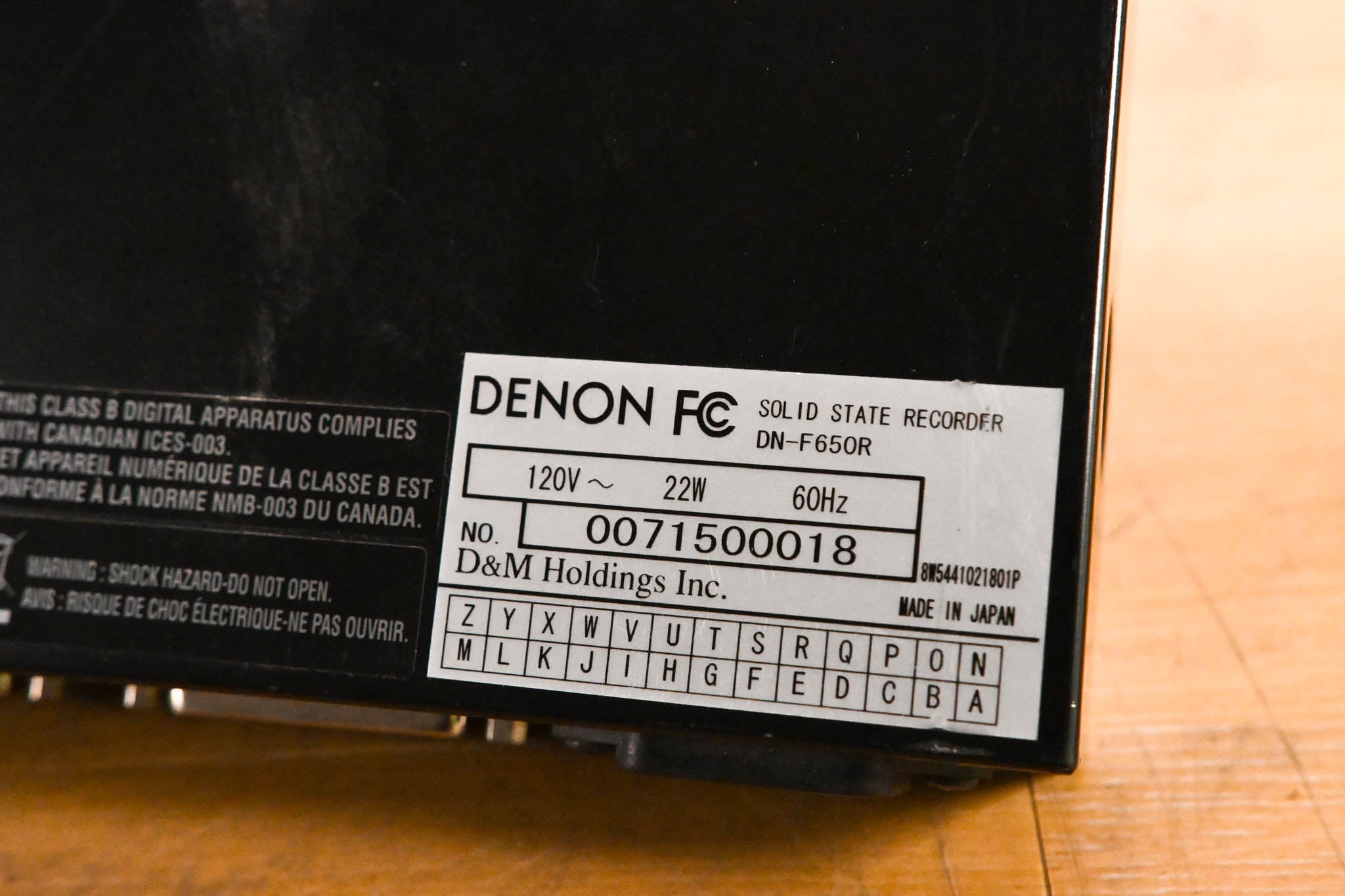 Denon DN-F650R 1RU Solid-State/USB Digital Audio Recorder
