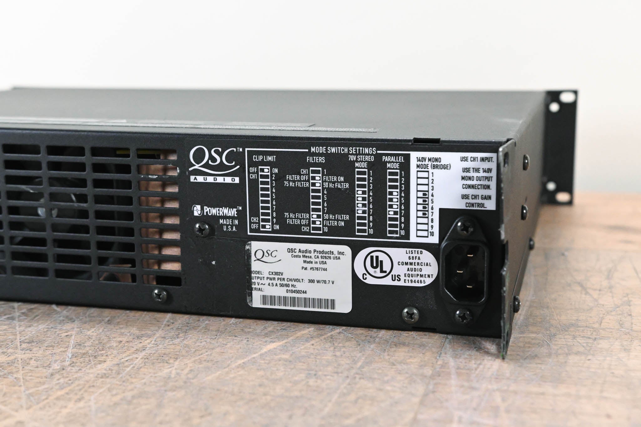 QSC CX302V 2-Channel Power Amplifier