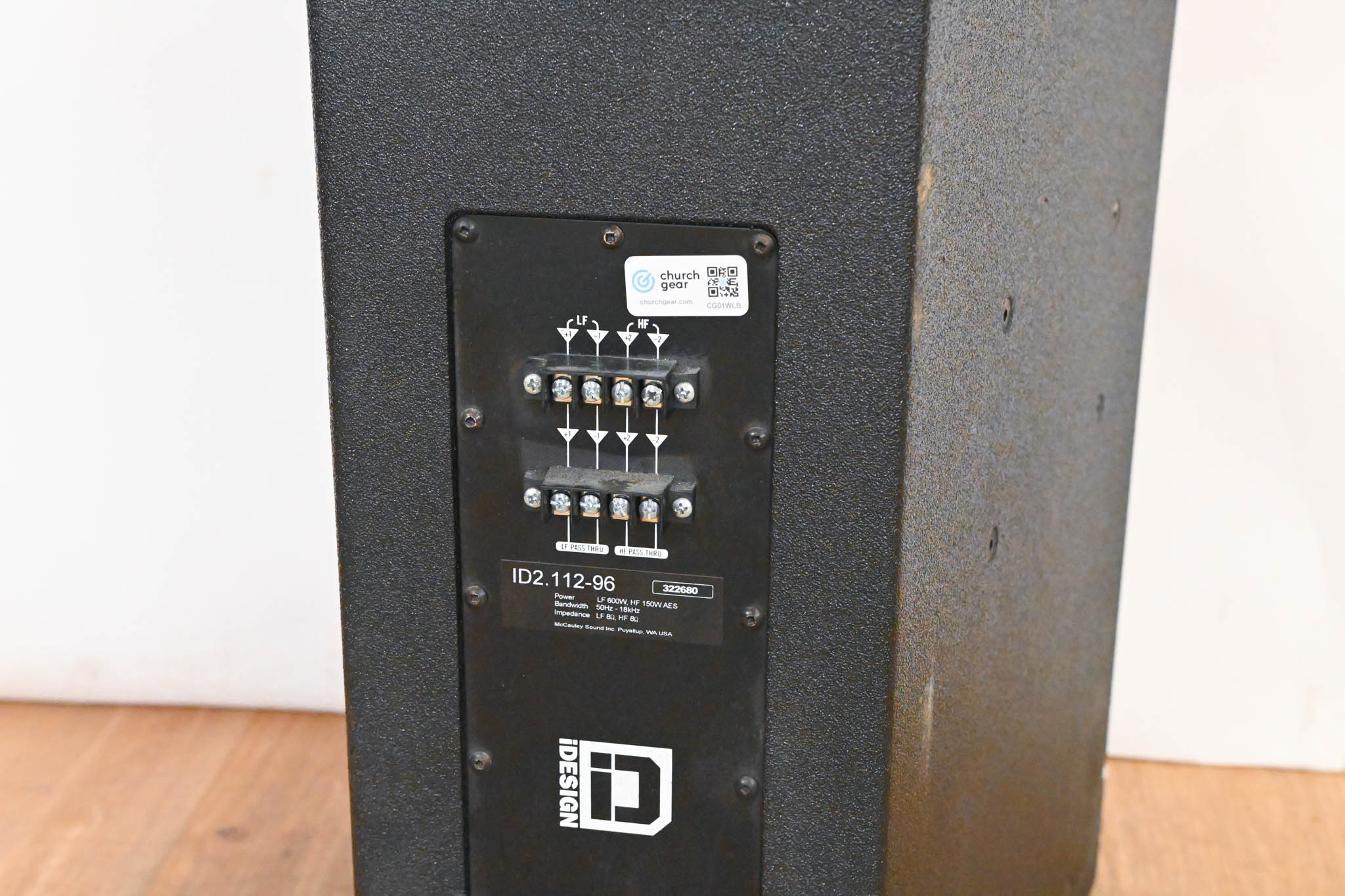 McCauley ID2.112-96 2-Way Full Range Passive Loudspeaker