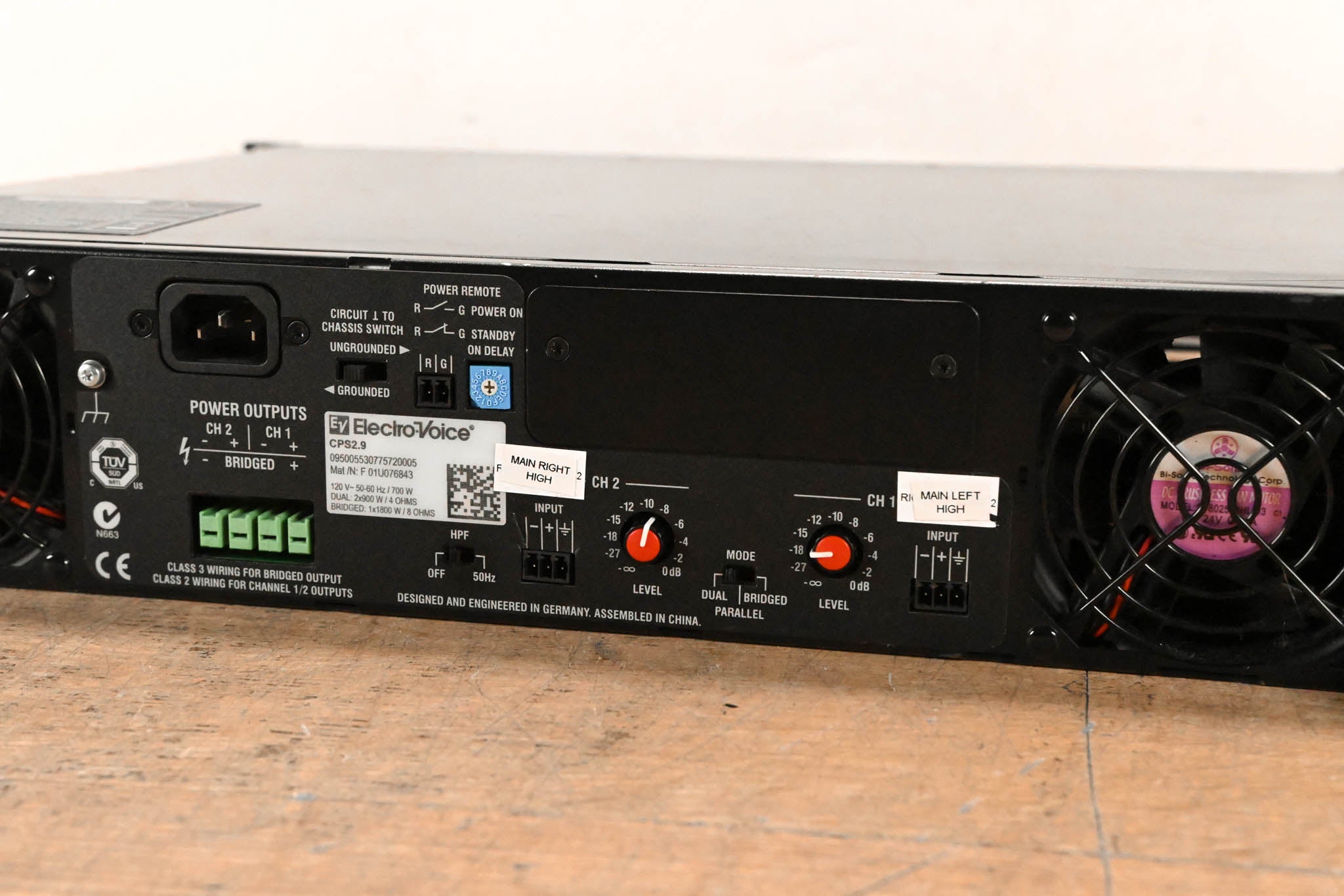 Electro-Voice (EV) CPS2.9 2-Channel Power Amplifier