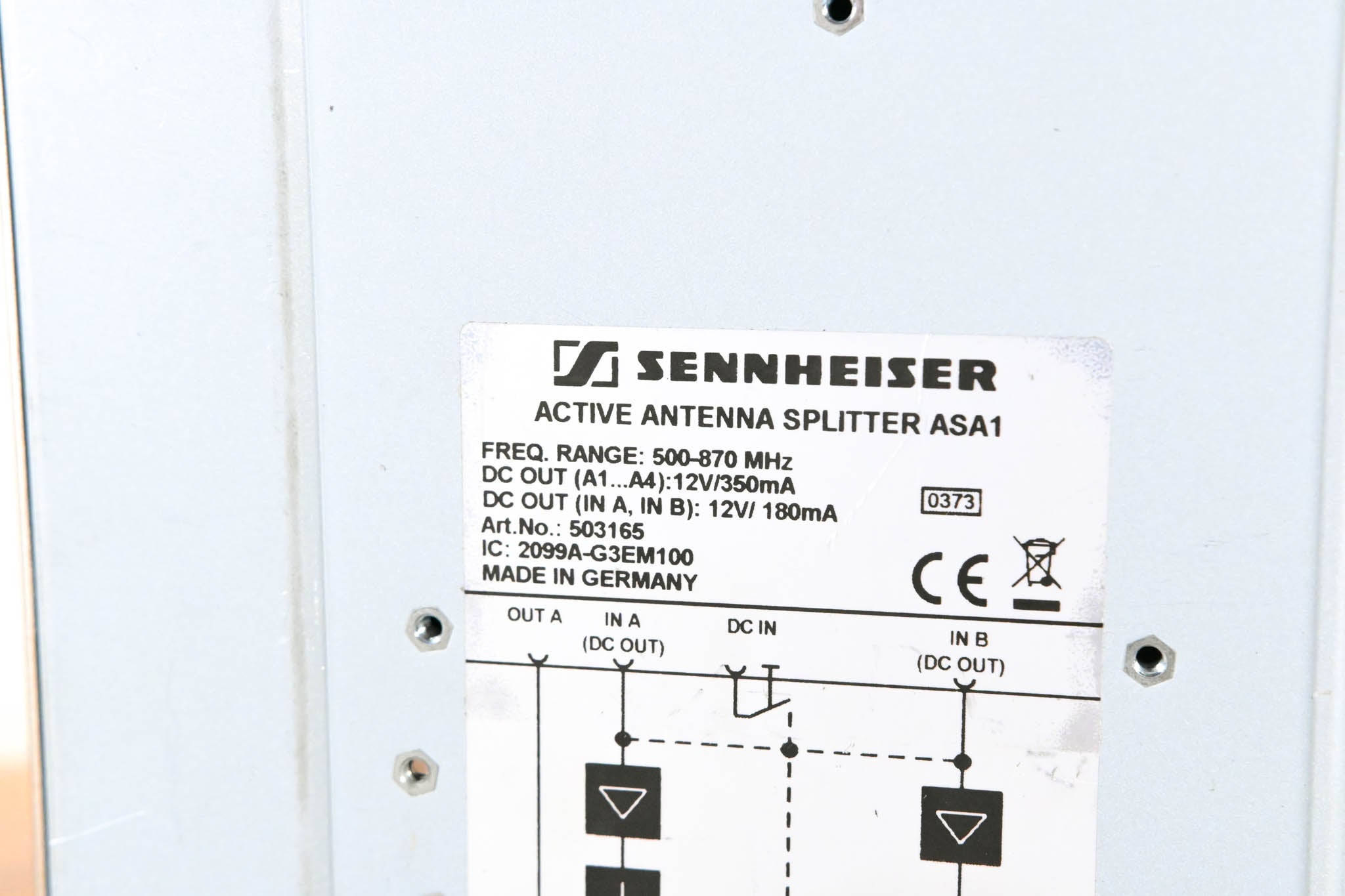 Sennheiser ASA 1 Active Antenna Splitter - 500-870 MHz (NO POWER SUPPLY)