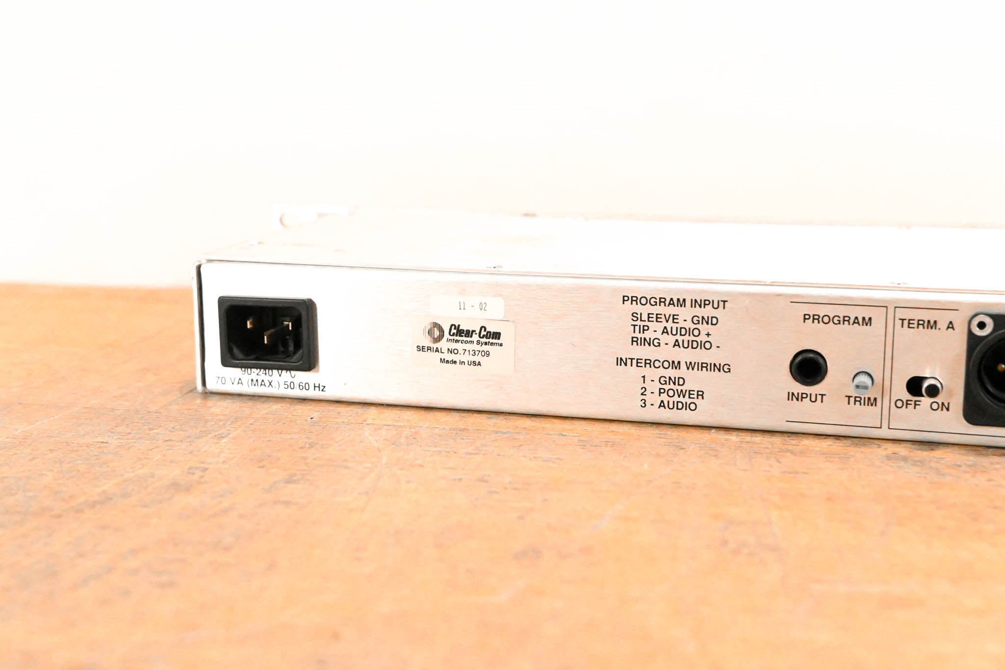 Clear-Com PS-232 Two-Channel Intercom Power Supply