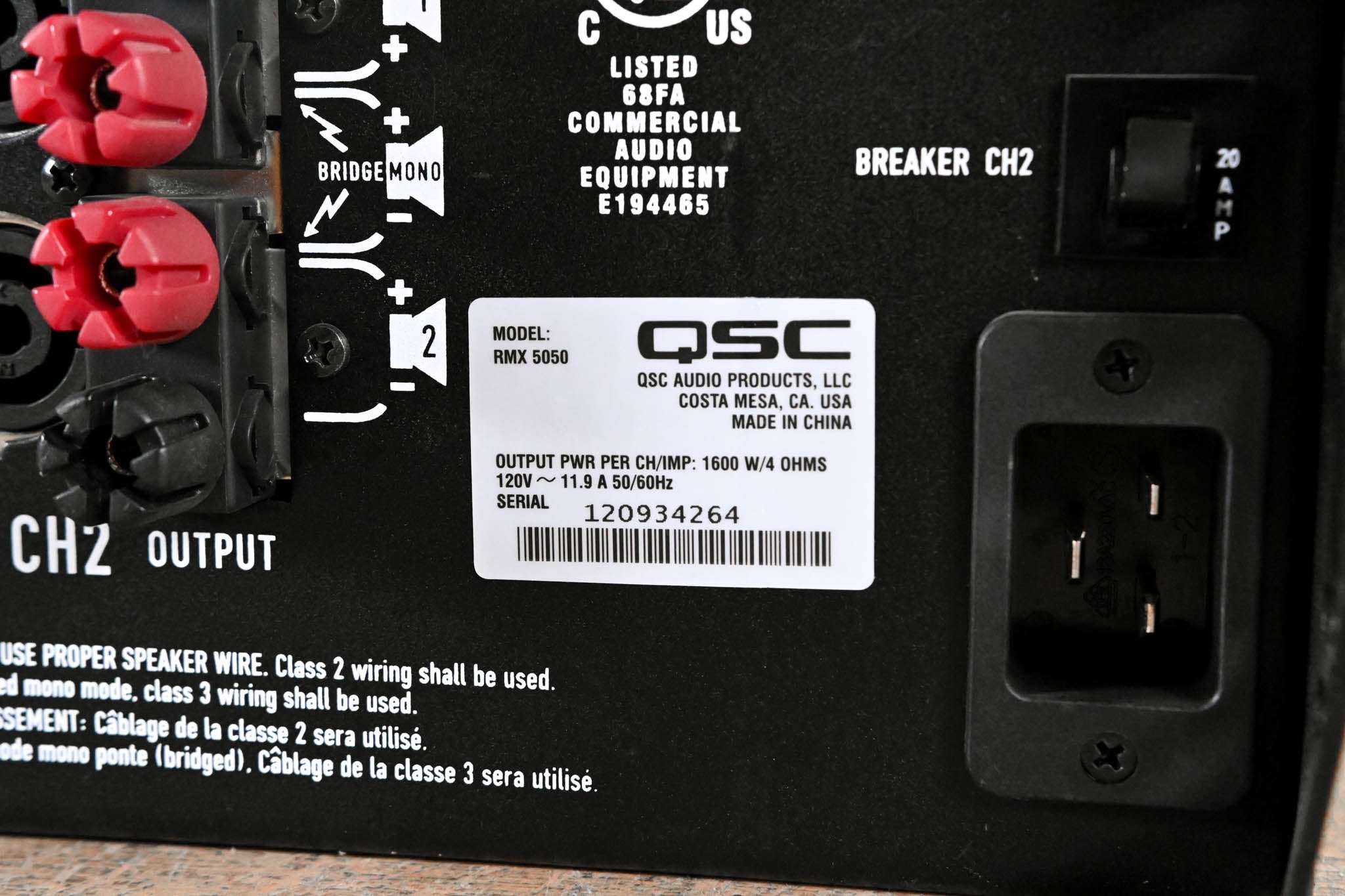 QSC RMX5050 2-Channel Power Amplifier