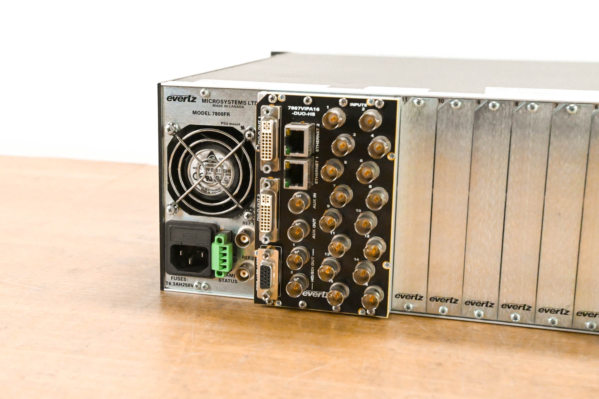Evertz 7800FR 3RU Rackmount MultiFrame with Cards