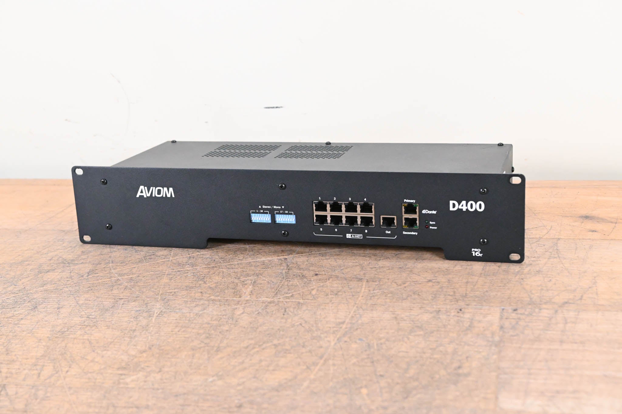 Aviom D400-Dante A-Net Distributor with Dante Connectivity