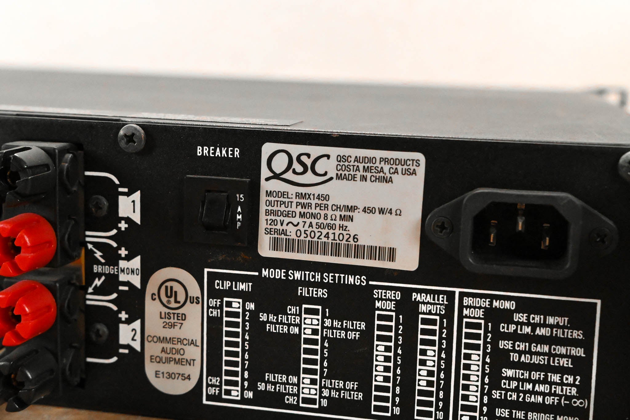 QSC RMX1450 2-Channel Power Amplifier