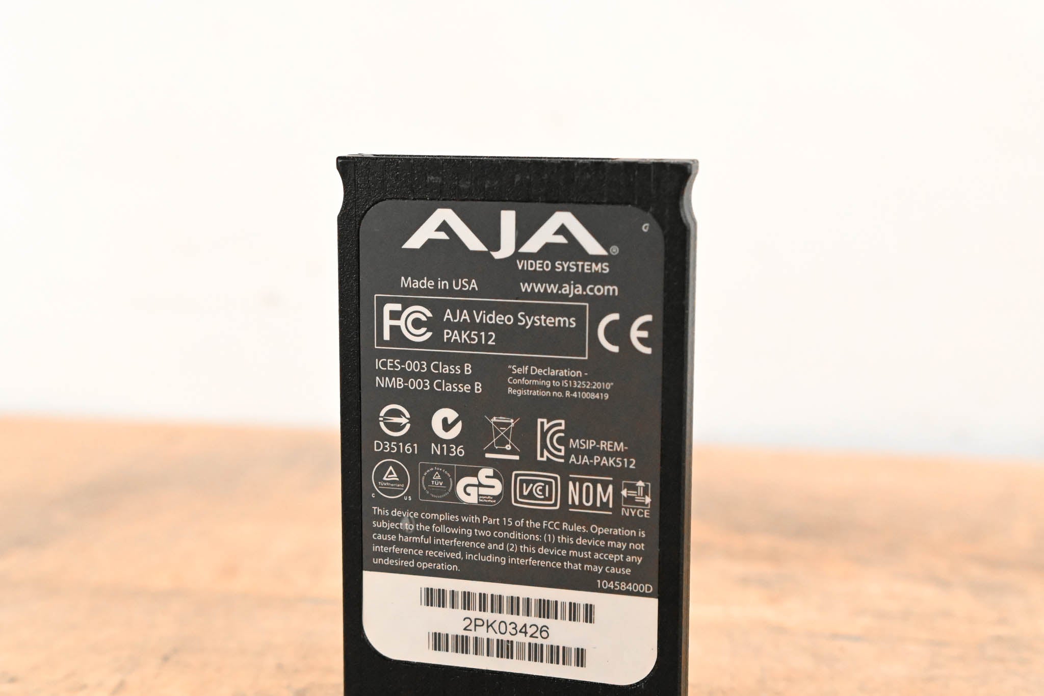 AJA PAK512 SSD Module for Ki Pro Systems