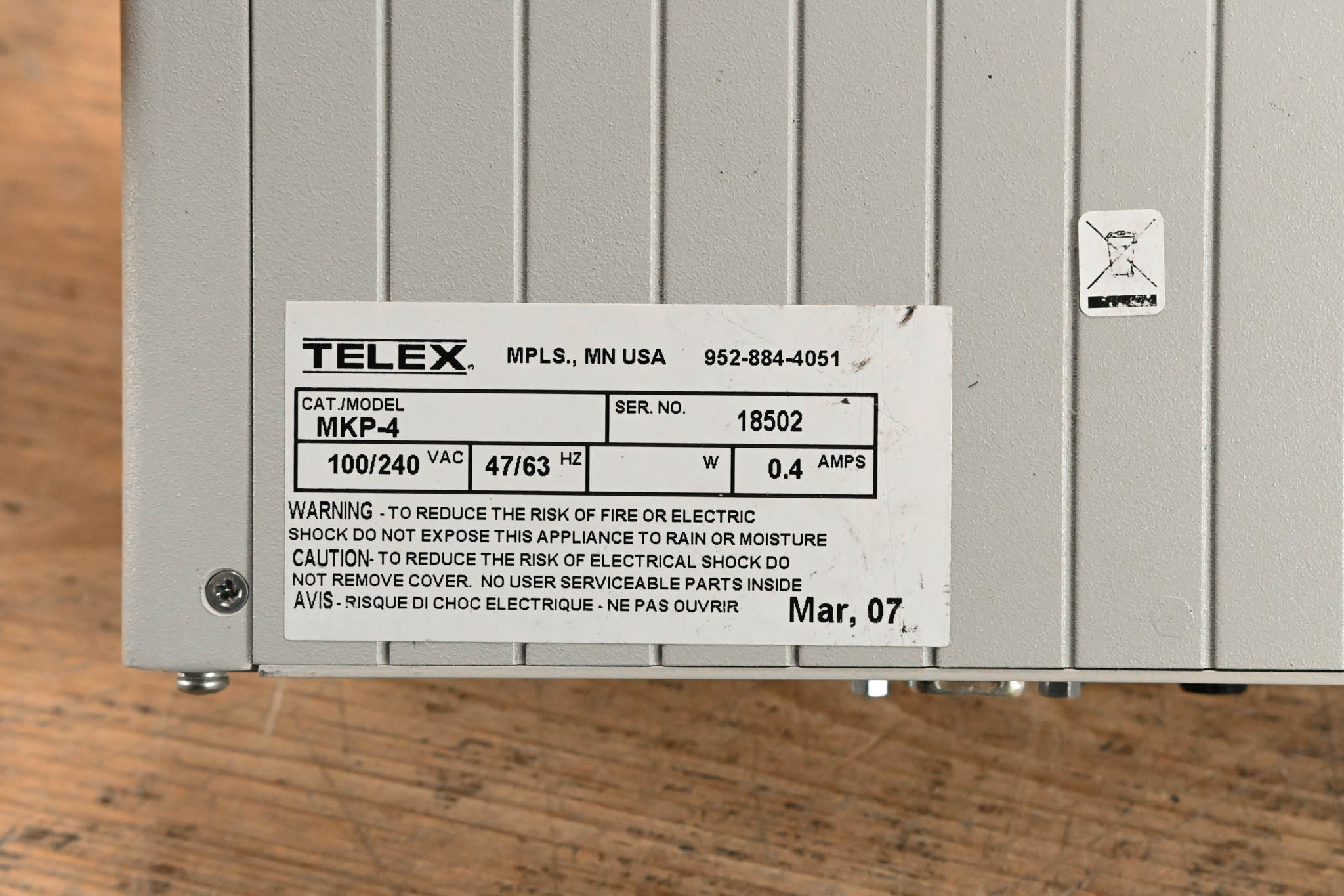 RTS MKP-4 4-Position Rackmount/Desktop Keypanel  - 4 pin