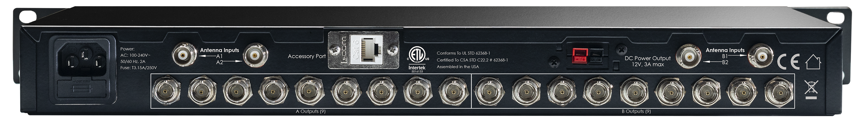 DISTRO9 HDR Nine (9) Channel Multi-Zone Antenna Distribution System