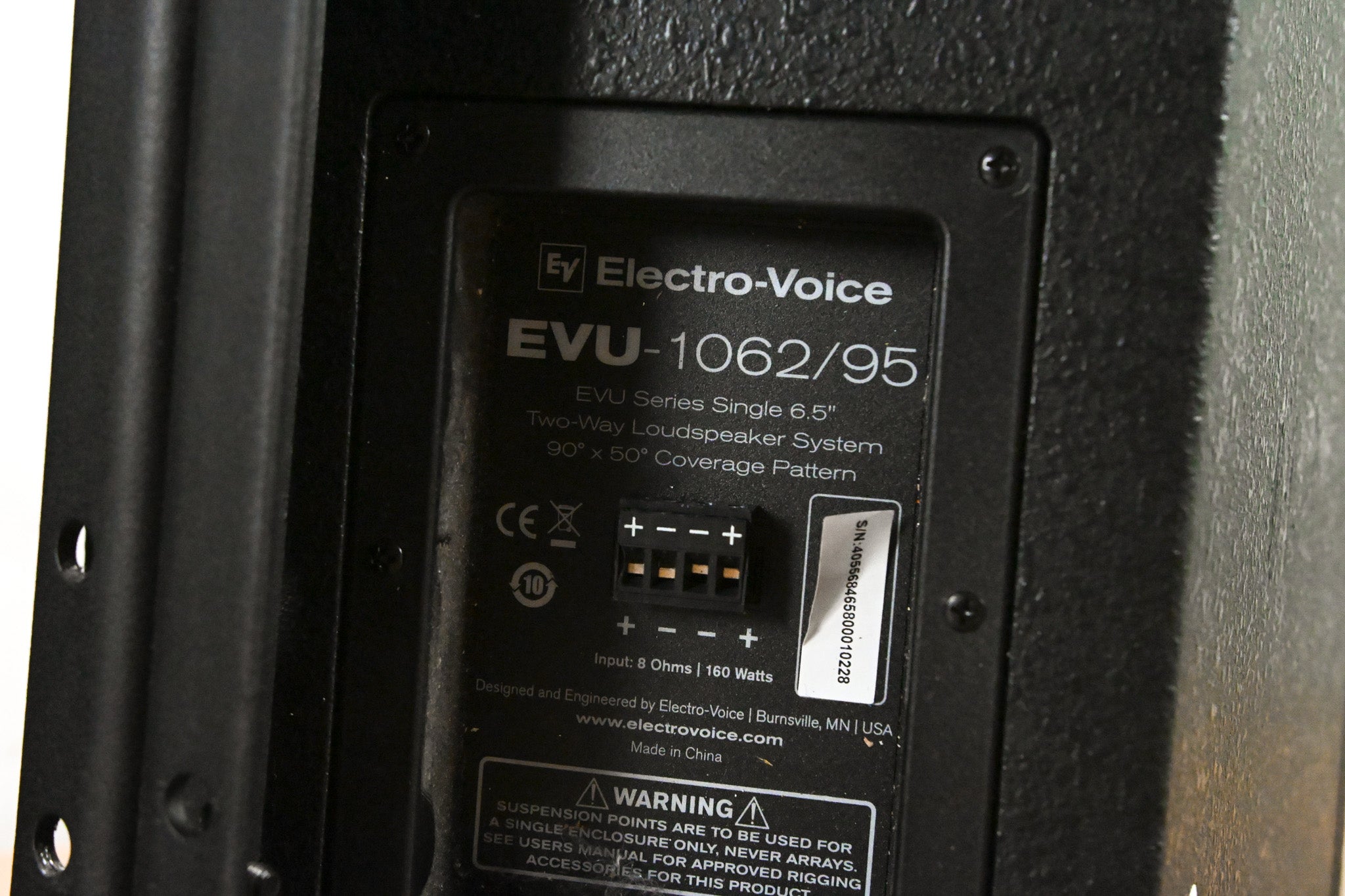 Electro-Voice (EV) EVU-1062/95 6.5" 2-Way Passive Loudspeaker (PAIR)
