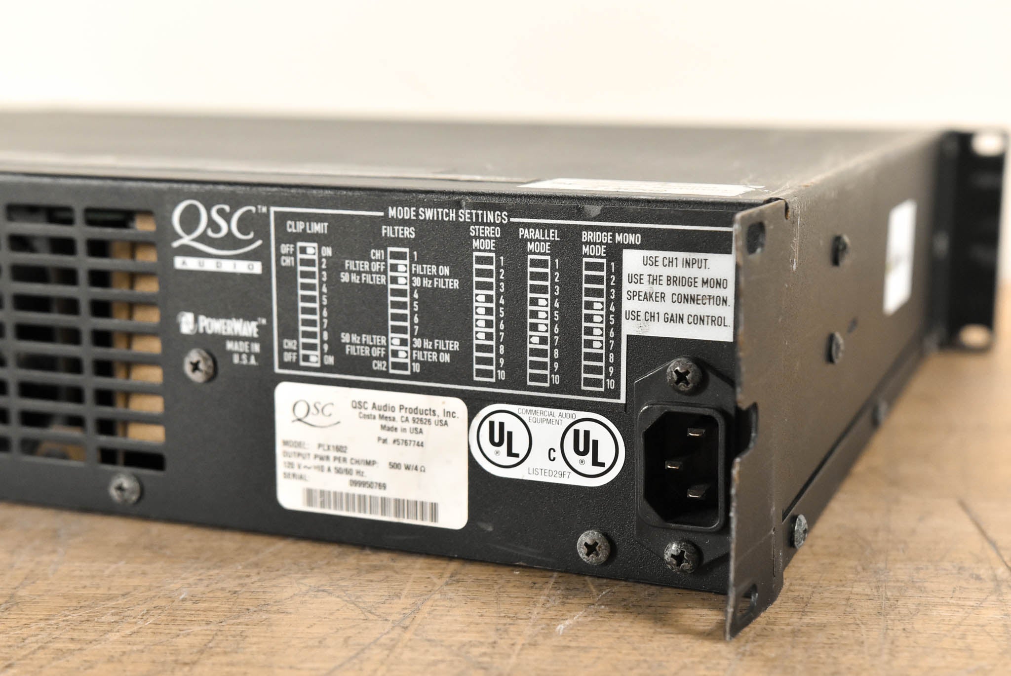 QSC PLX1602 2-Channel Power Amplifier