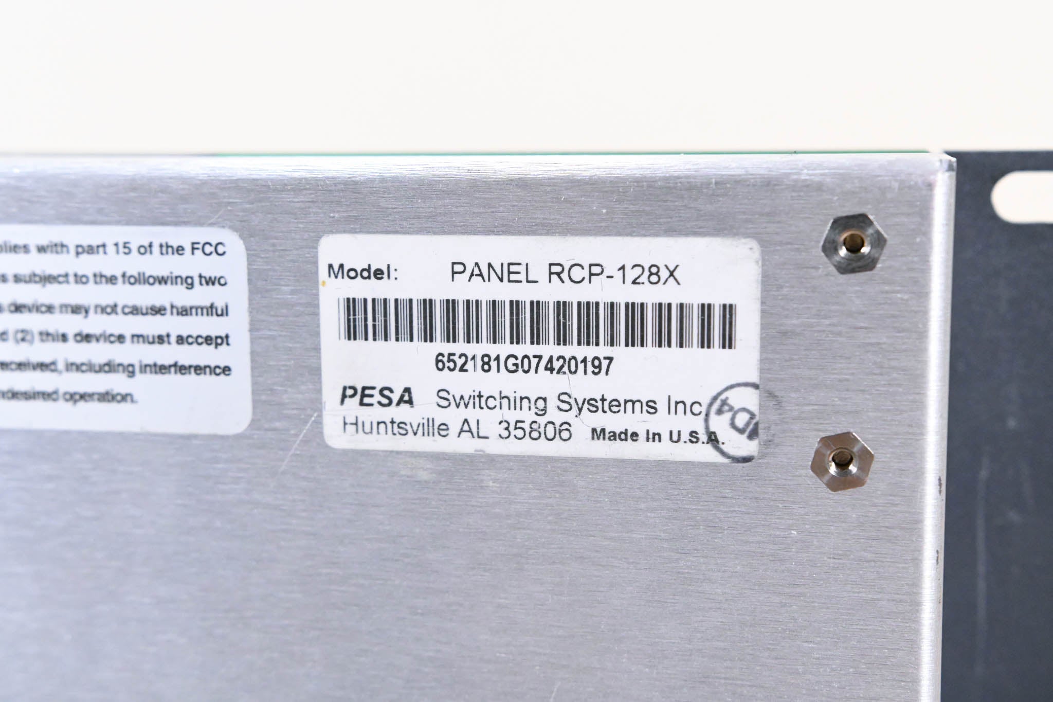 Pesa RCP-128X 2RU Control/Expansion Panel