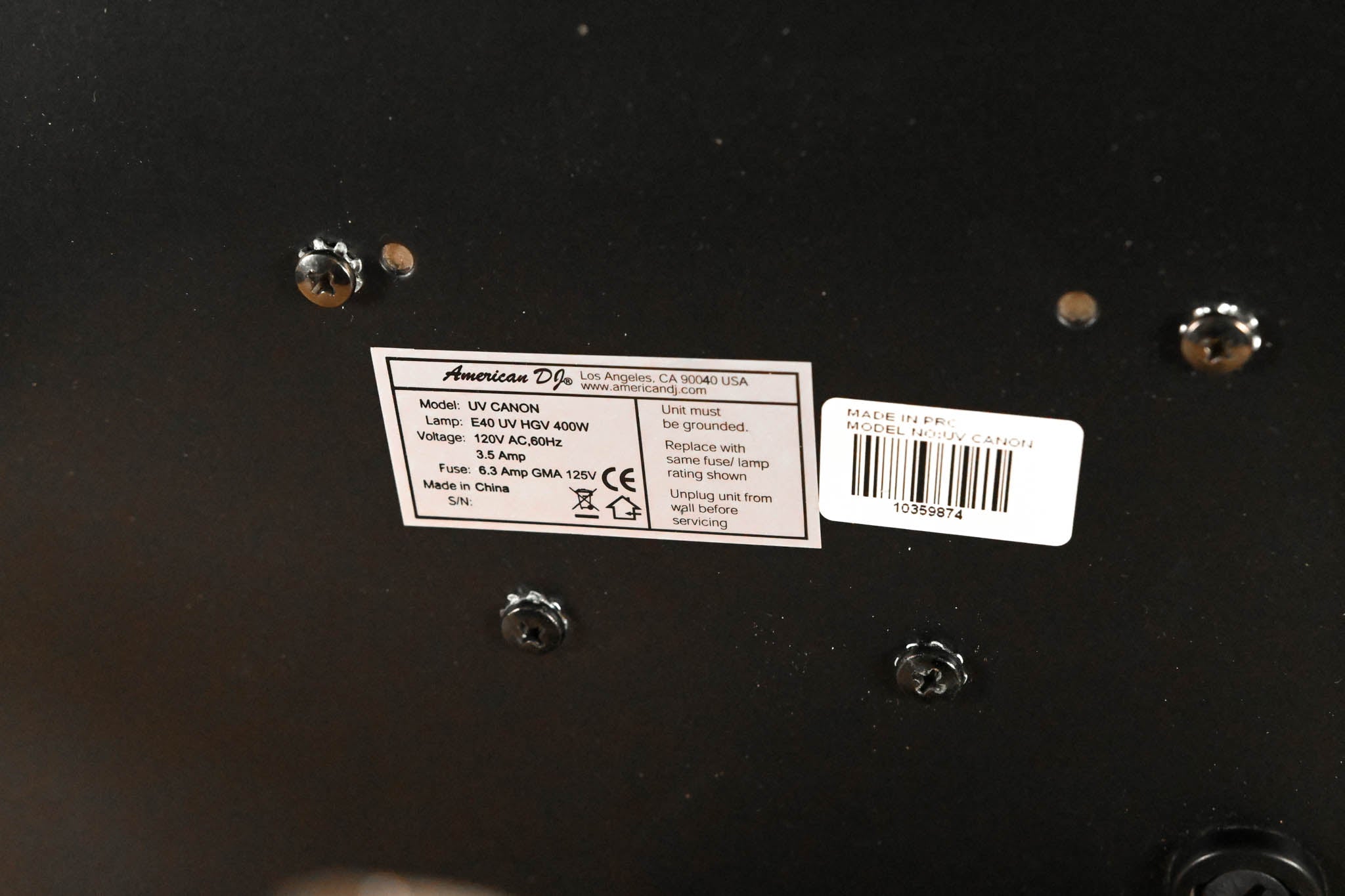 American DJ UV Canon High-Output UV Light Fixture