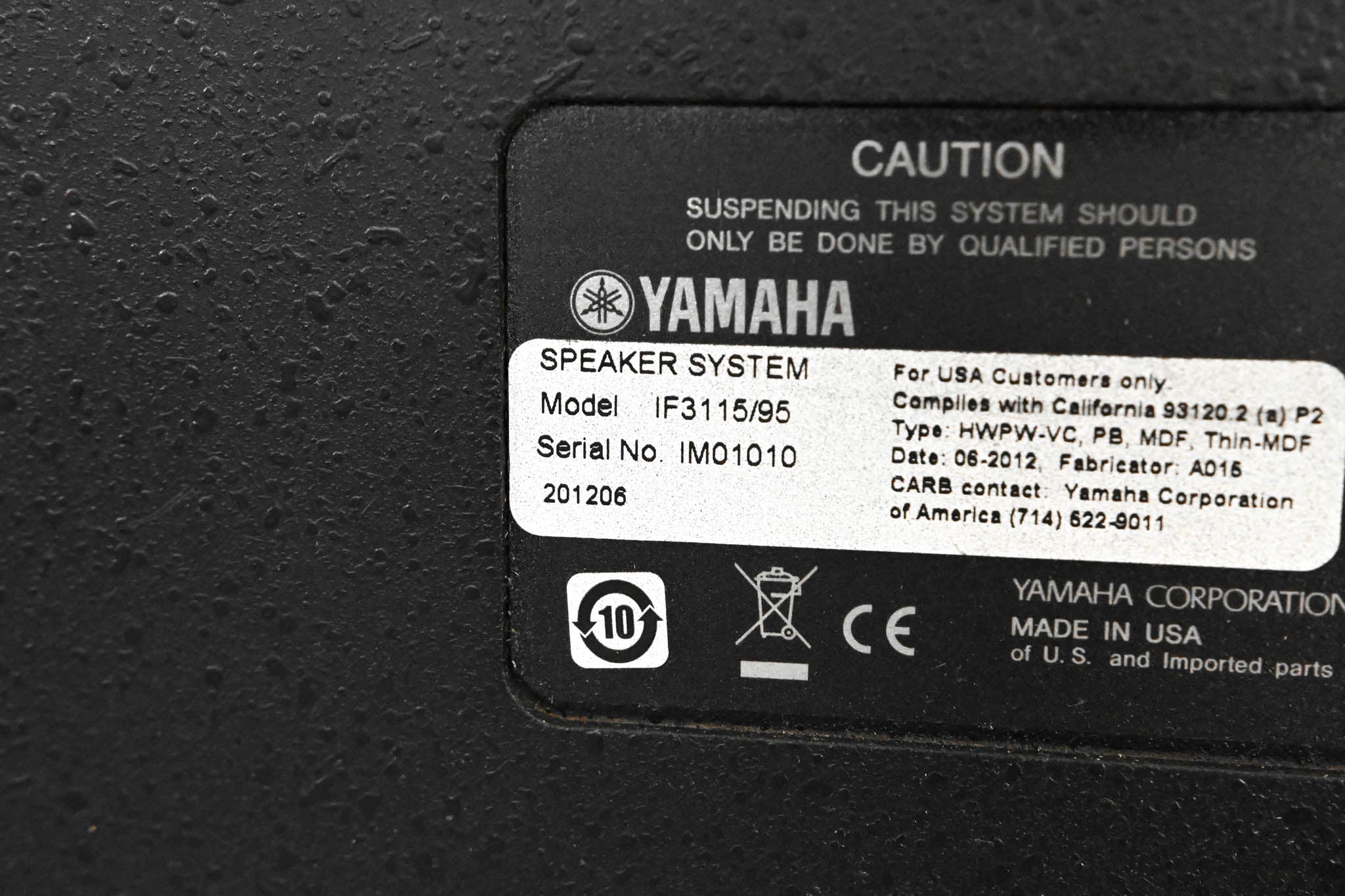 Yamaha IF3115/95 15" 3-Way Loudspeaker (PAIR)