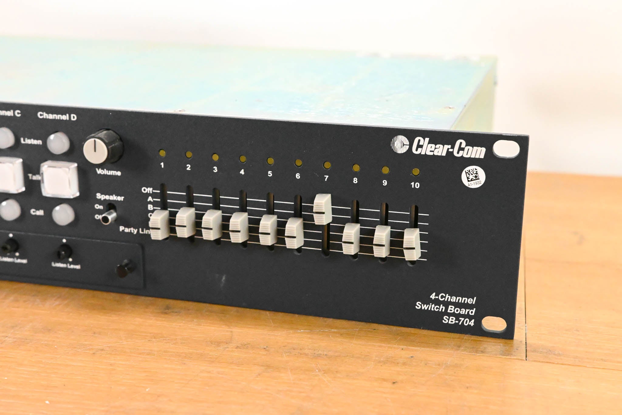 Clear-Com SB-704 2RU 4-Channel Switchboard Main Station