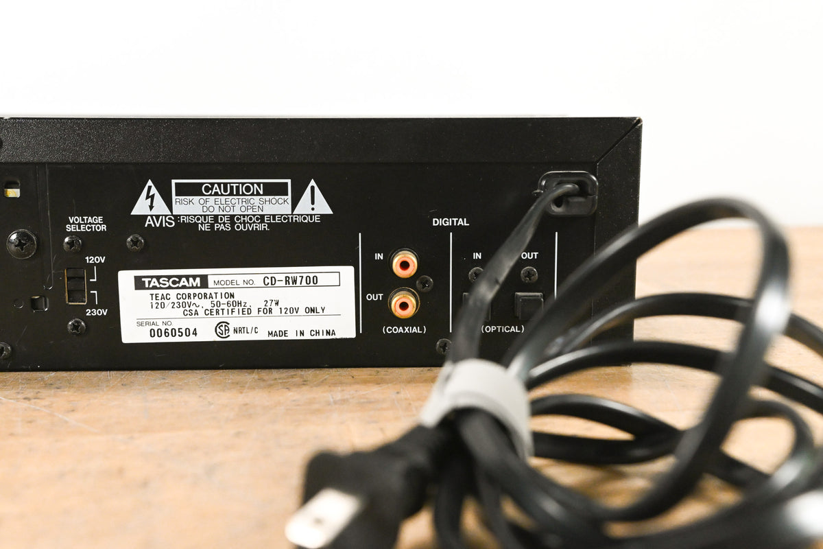TASCAM CD-RW700 CD Rewritable Recorder