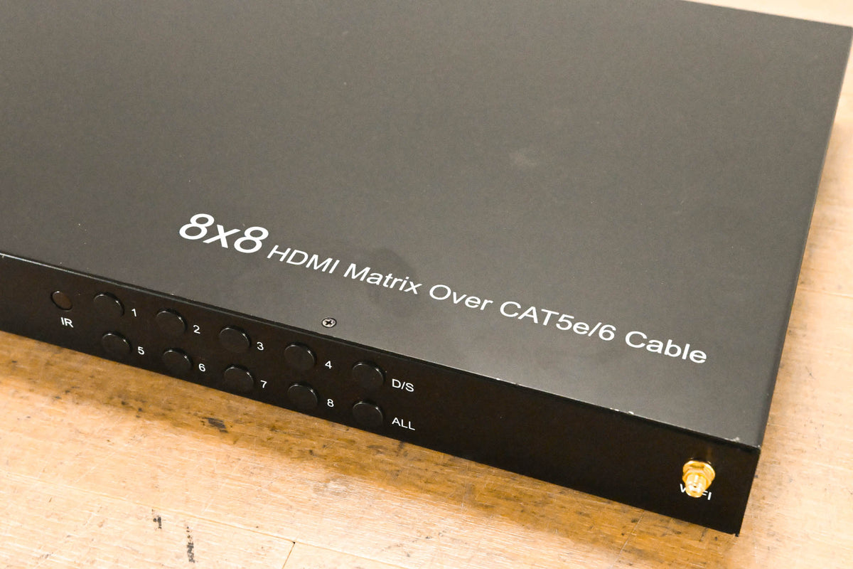 J-Tech Digital 8x8 HDMI to CAT5e/6 Matrix Switch w/ 8x Receivers NO PSU