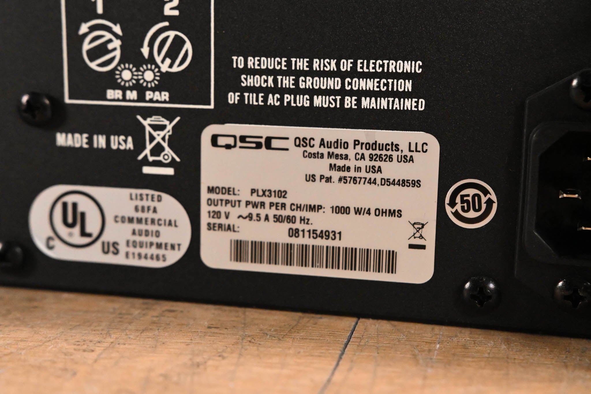 QSC PLX3102 2-Channel Power Amplifier