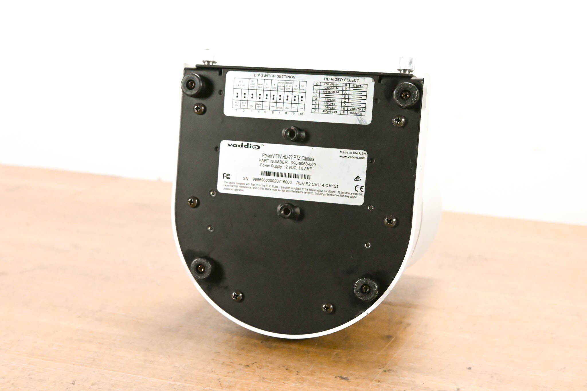 Vaddio PowerVIEW HD-22 HD Integrated Robotic PTZ Camera NO POWER SUPPLY