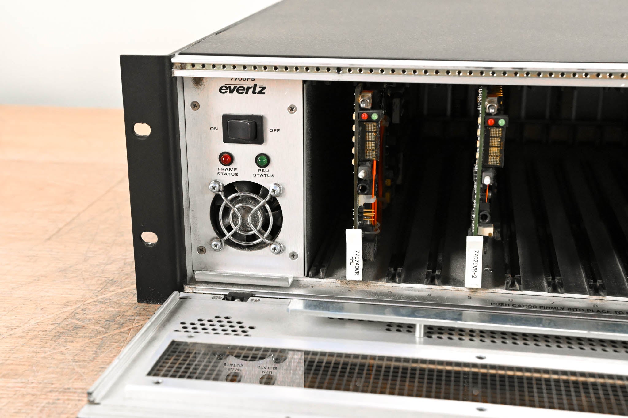Evertz 7700FR-C MultiFrame Chassis with Cards CG00697