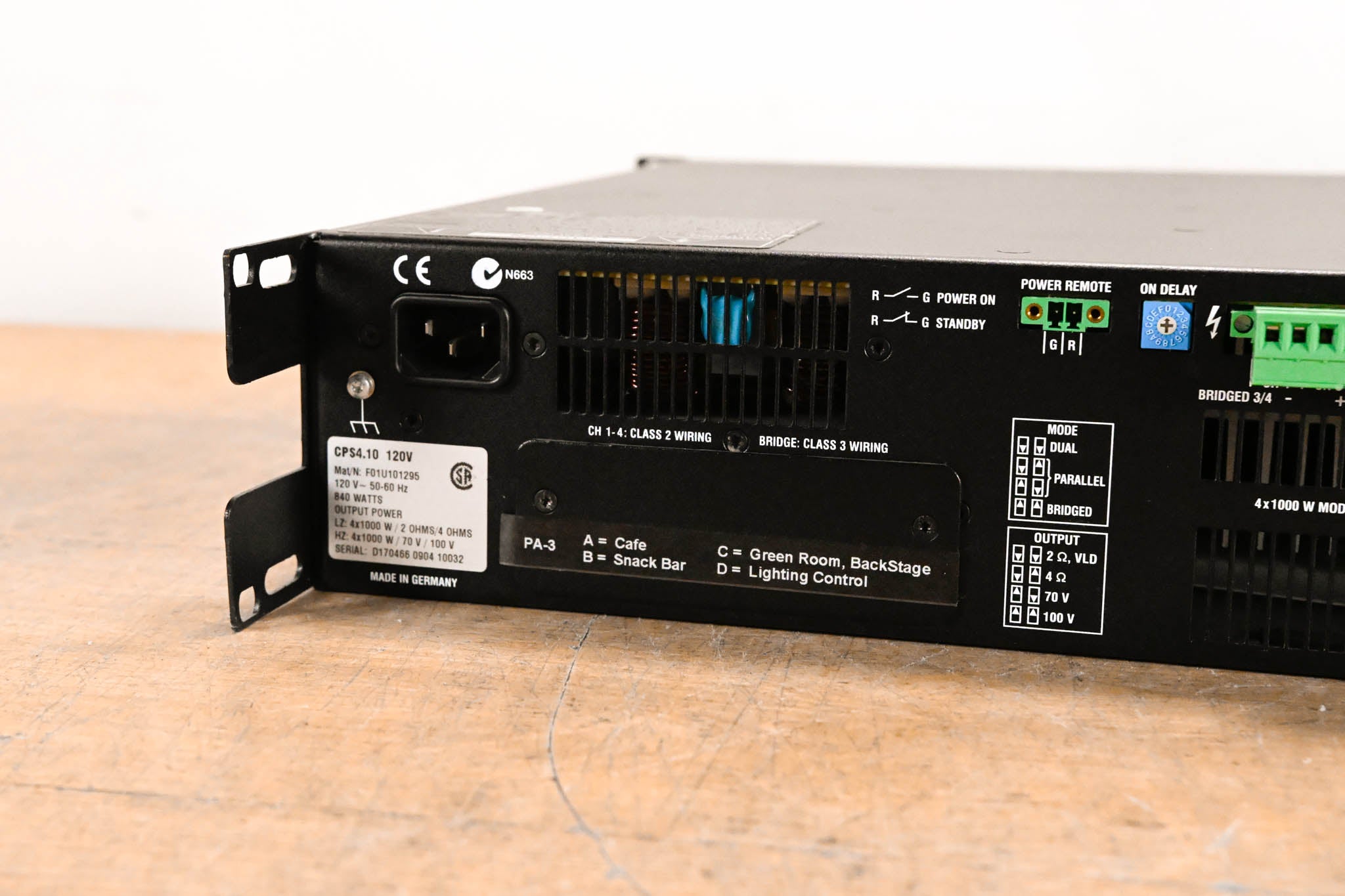 Electro-Voice (EV) CPS4.10 4-Channel 1000W Power Amplifier