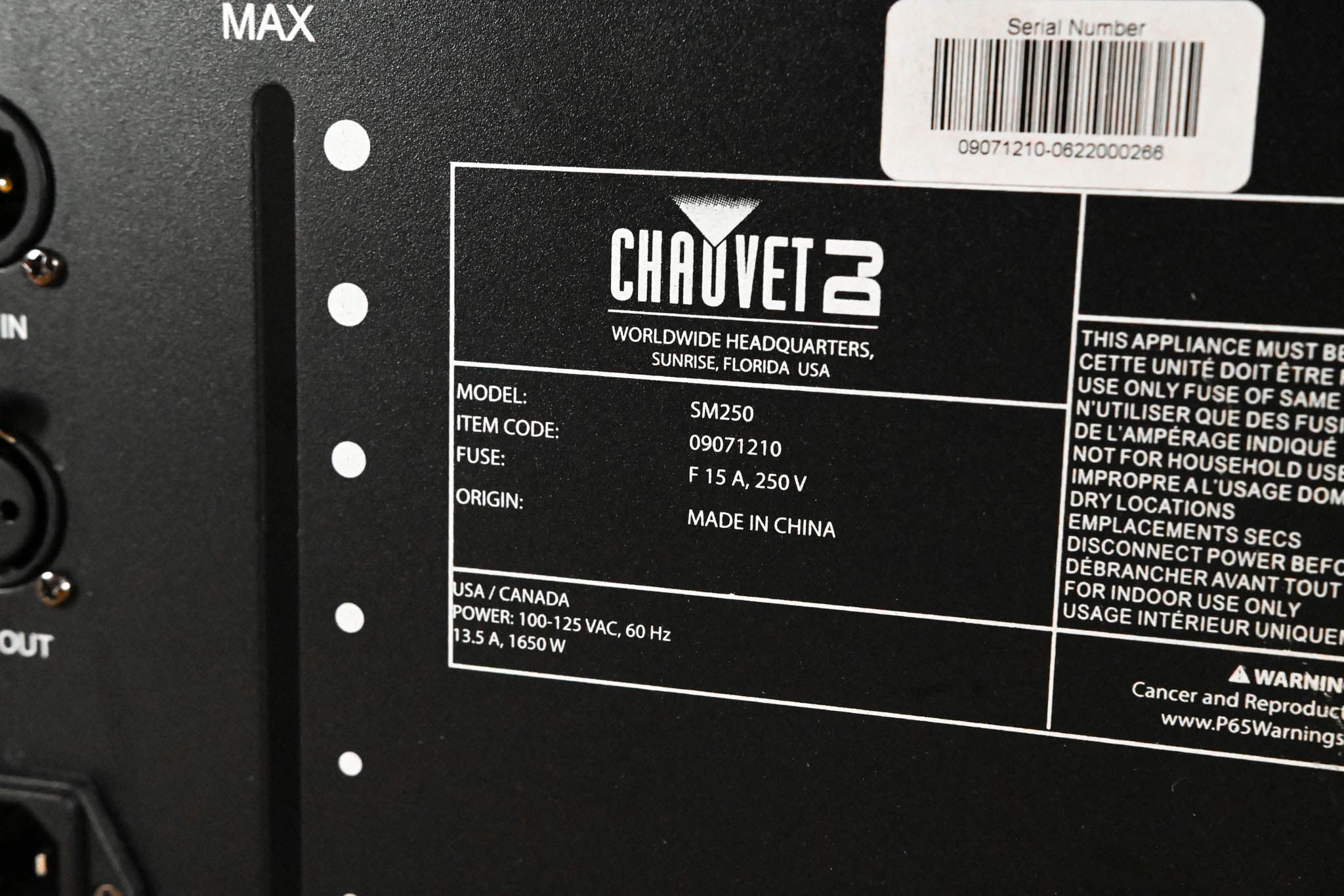 Chauvet SM250 Snow Machine