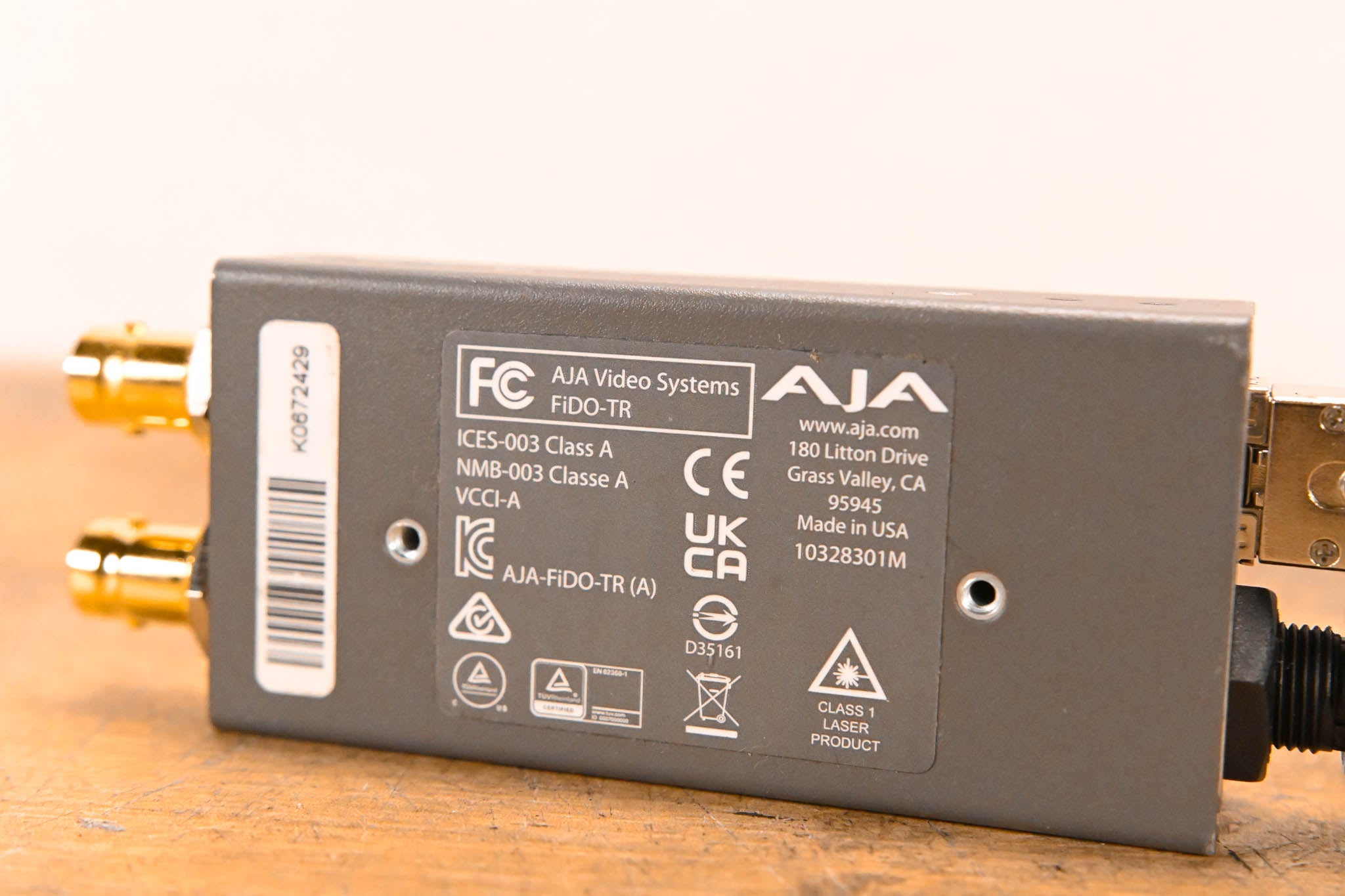 AJA FiDO-TR 1-Channel 3G-SDI/LC Single-Mode LC Fiber Transceiver
