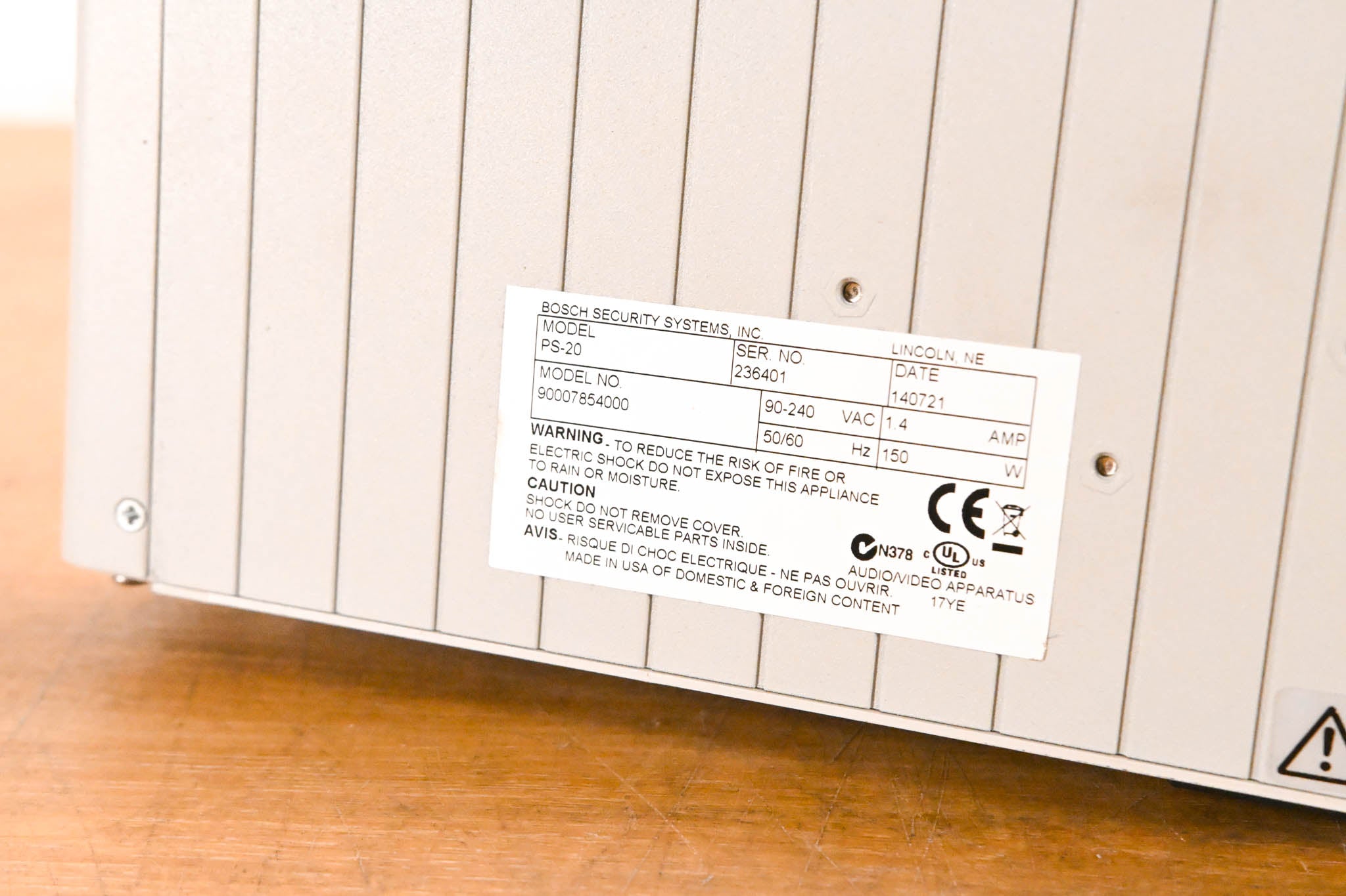 RTS PS-20 Intercom Power Supply
