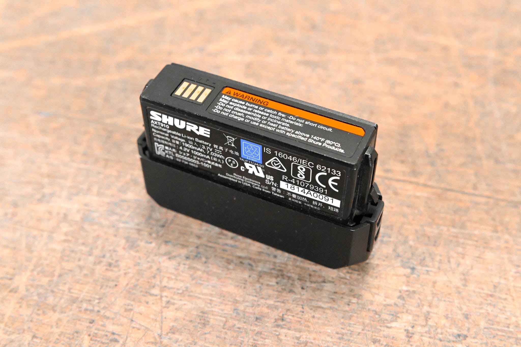 Shure AXT910 Axient Bodypack Rechargeable Battery