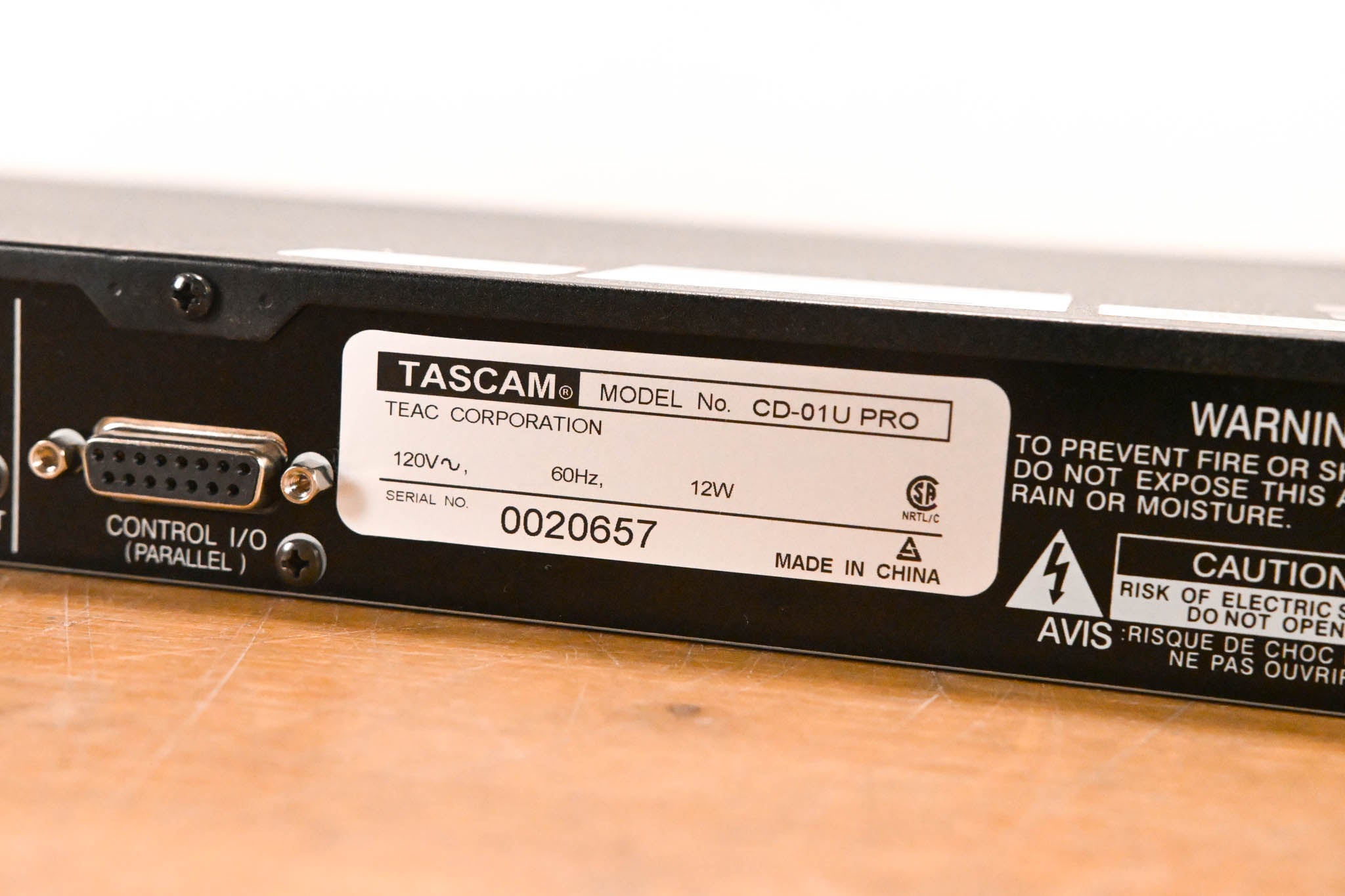 TASCAM CD-01U PRO Professional Rackmount CD Player
