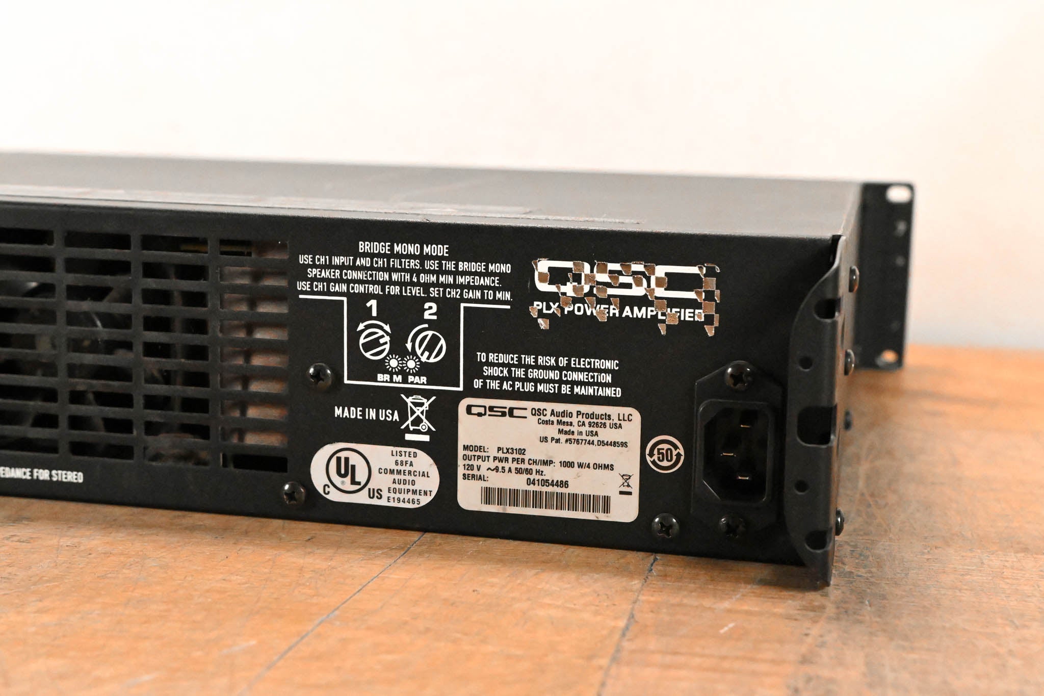QSC PLX3102 2-Channel Power Amplifier