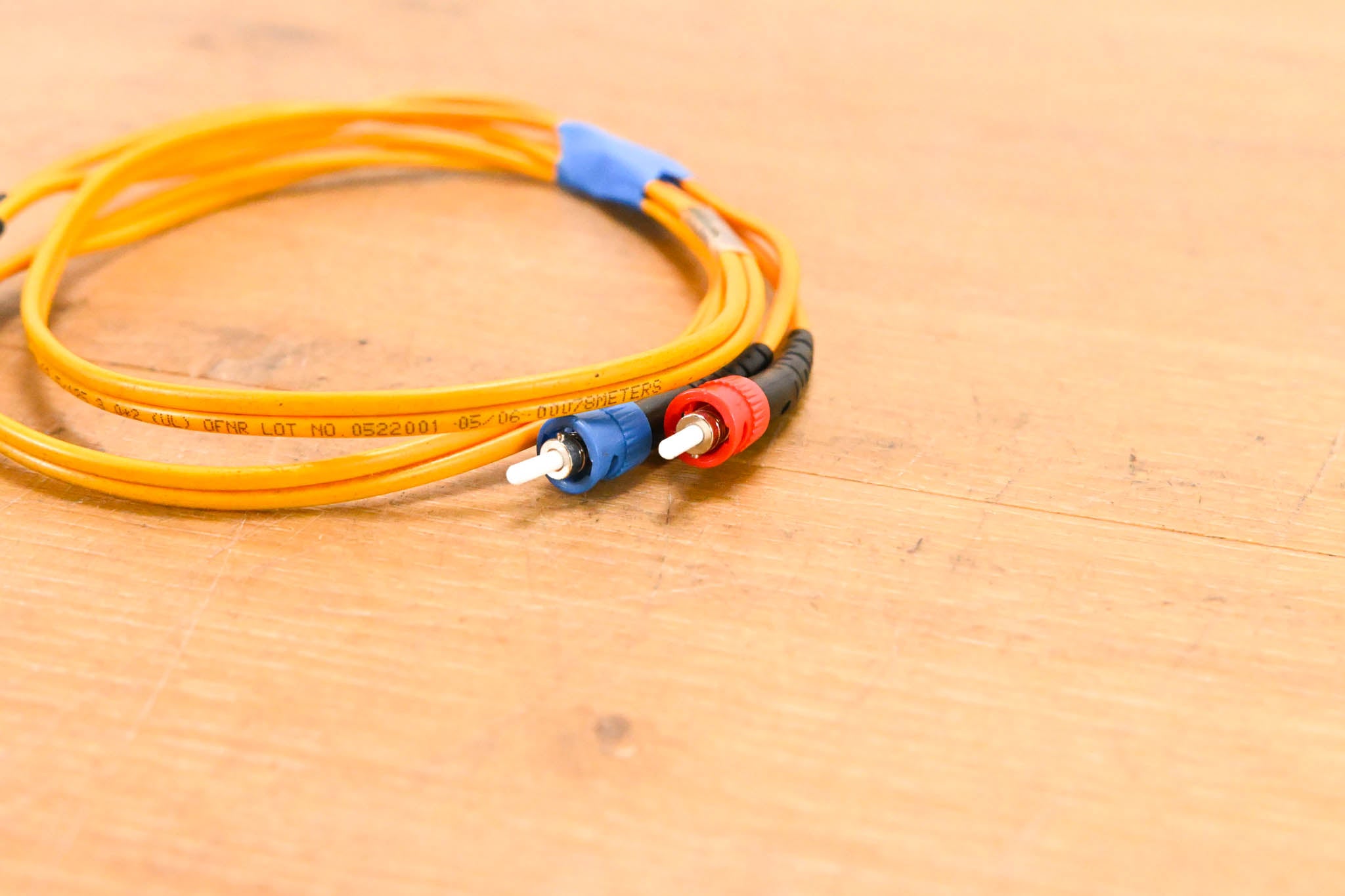 Unbranded ST-ST Fiber Optic Duplex Patch Cable - 3'
