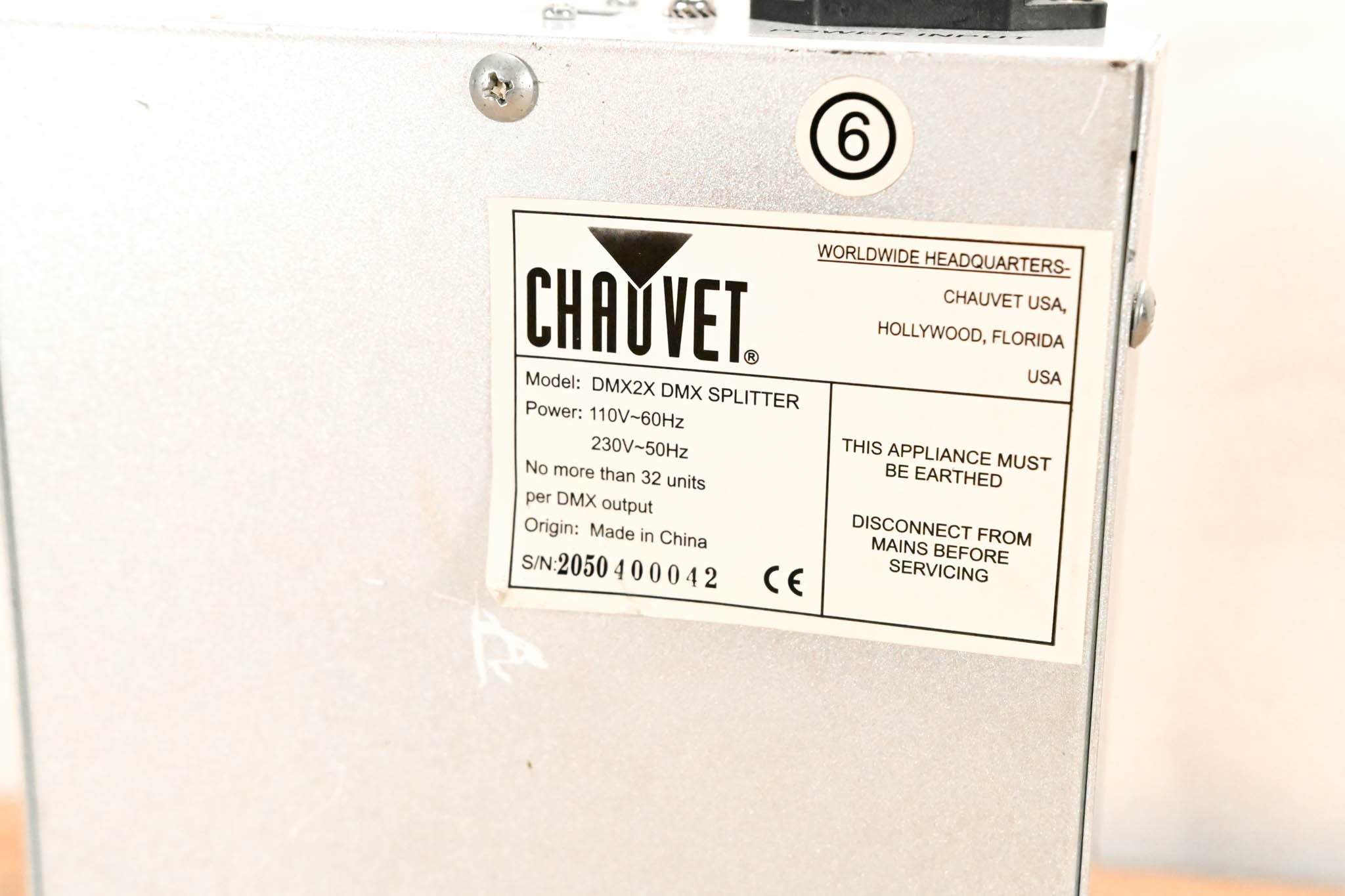 Chauvet DMX2X 2-Way DMX Splitter