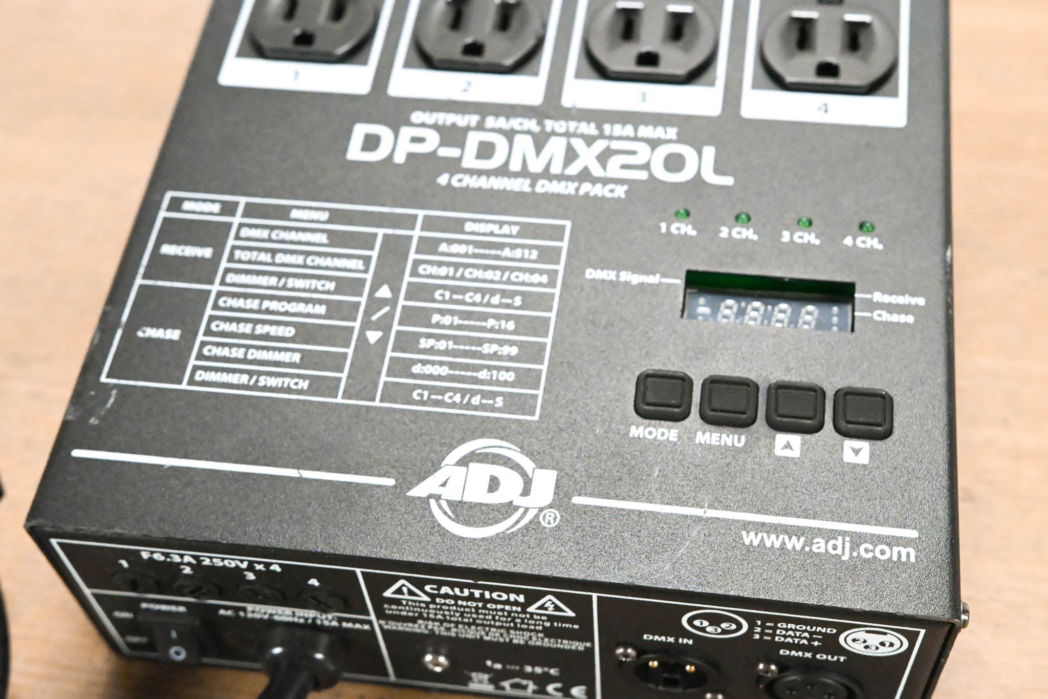 American DJ DP-DMX20L Four-Channel DMX Dimmer Pack