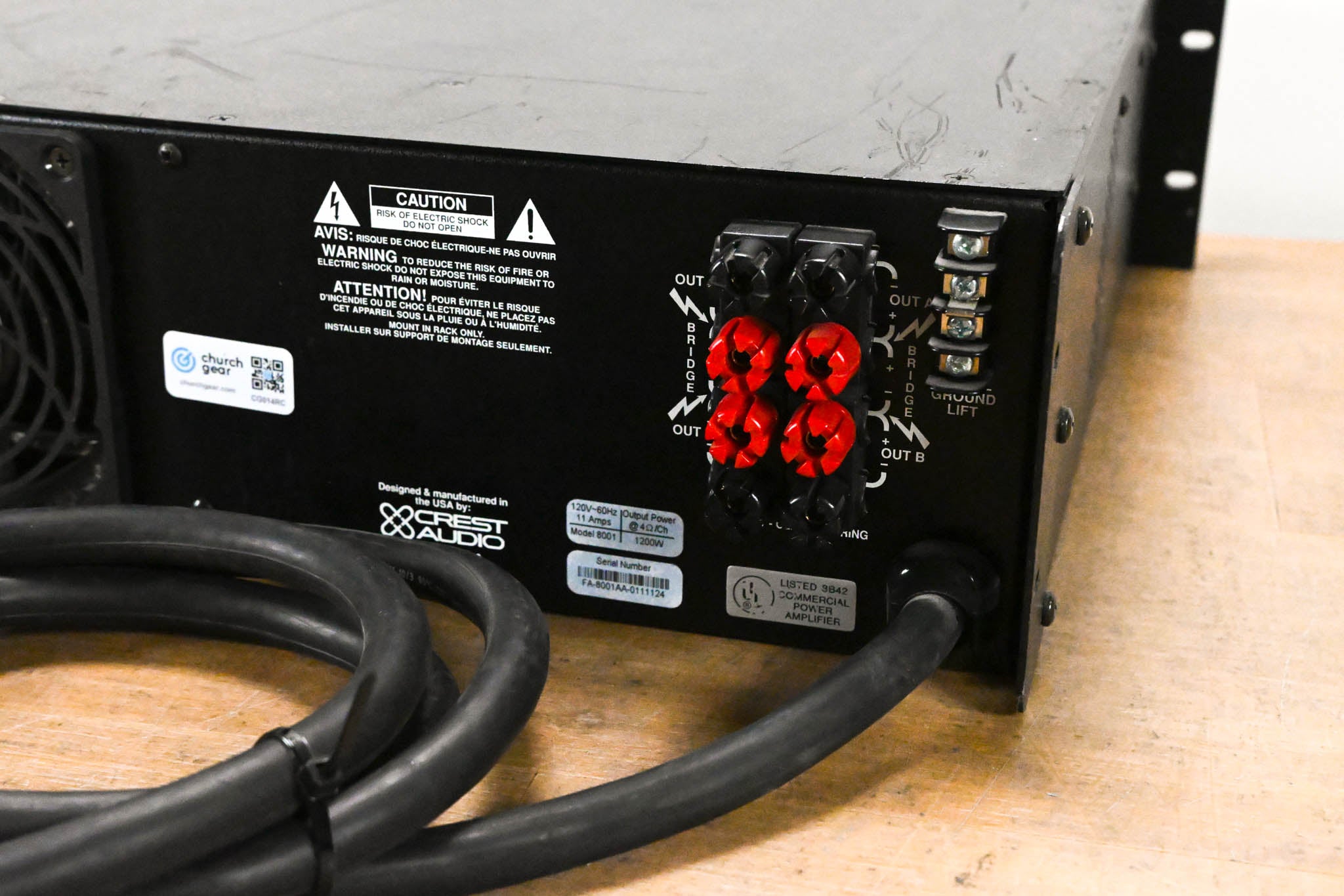Crest Audio 8001 2-Channel Power Amplifier