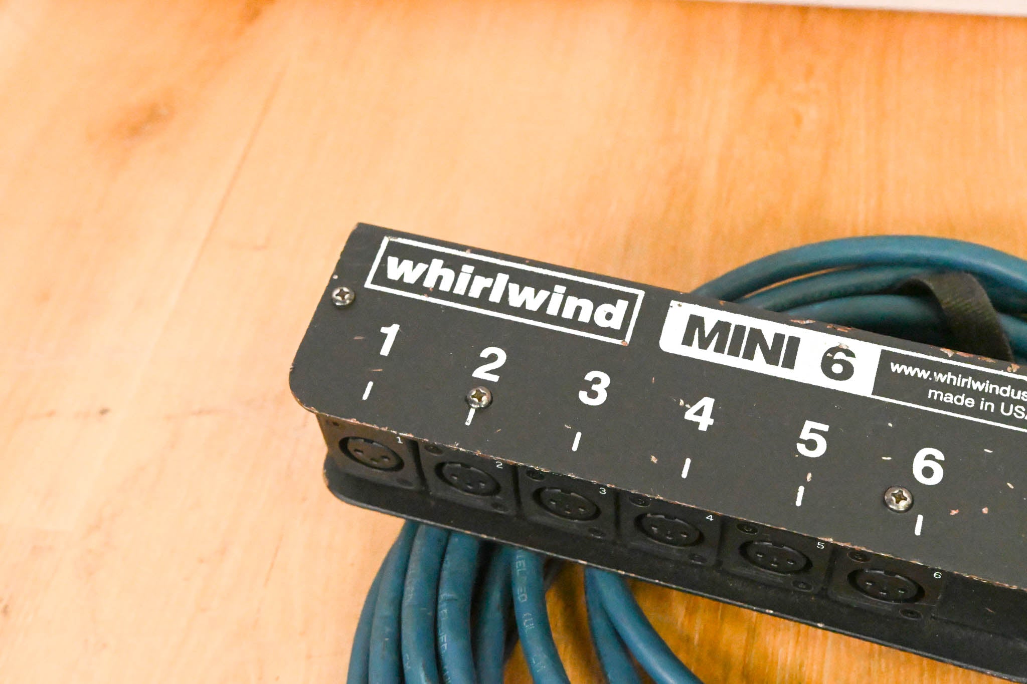 Whirlwind MS-6-M-NR-025 Mini 6 6-Channel Low-Profile Drop Snake - 25 ft