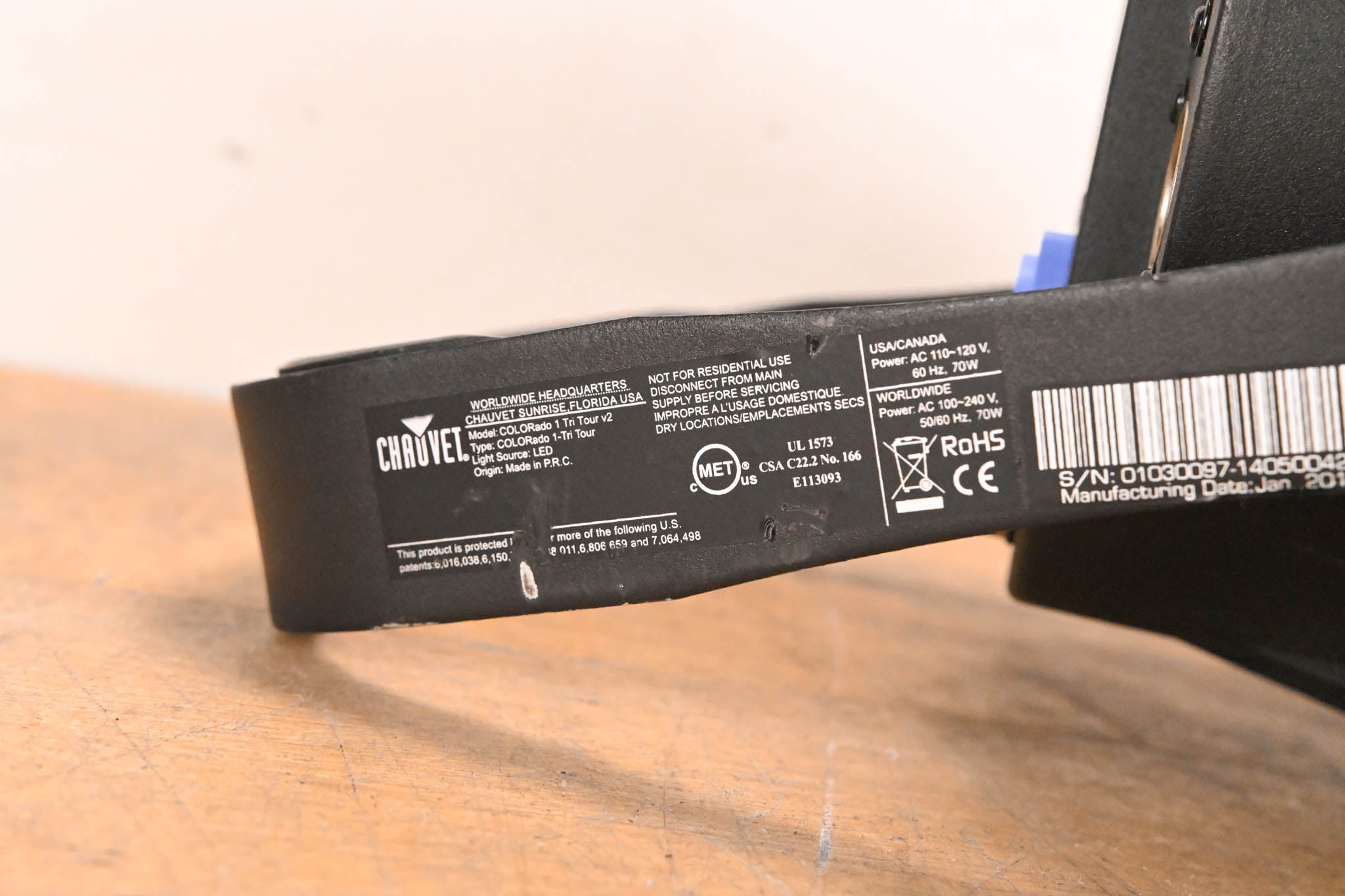 Chauvet COLORado 1-Tri Tour v2 RGB LED Wash Light