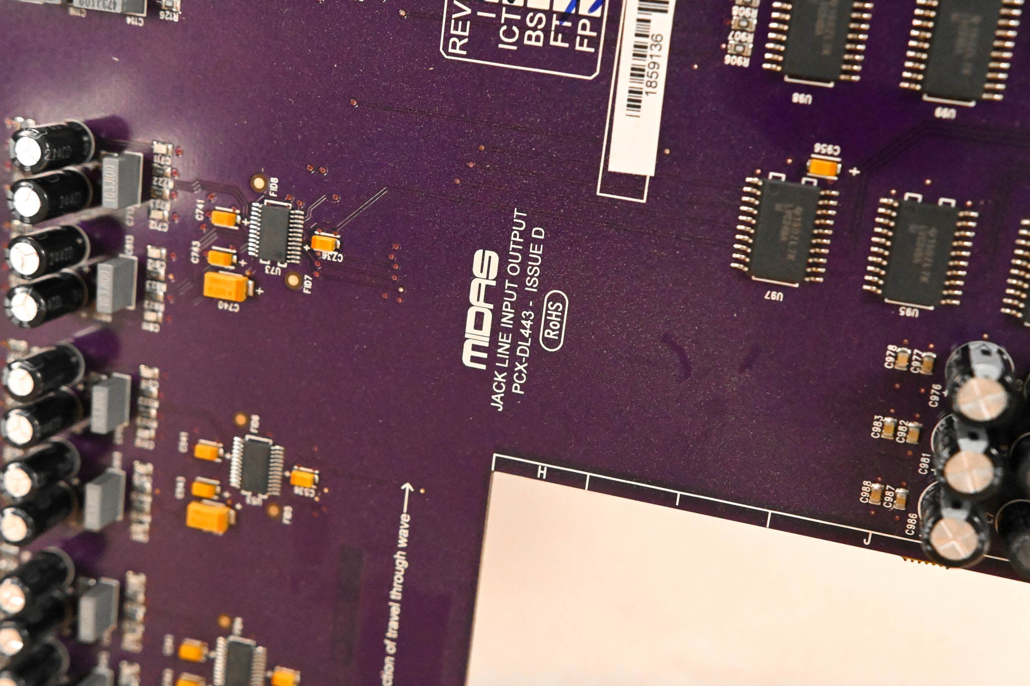 Midas DL443 Analog 8 Input, 8 Output Card with 1/4" TRS Connectors