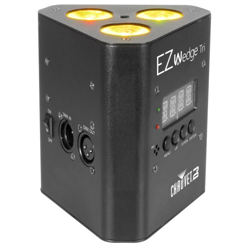 Battery-operated;  tri-color LED wash light