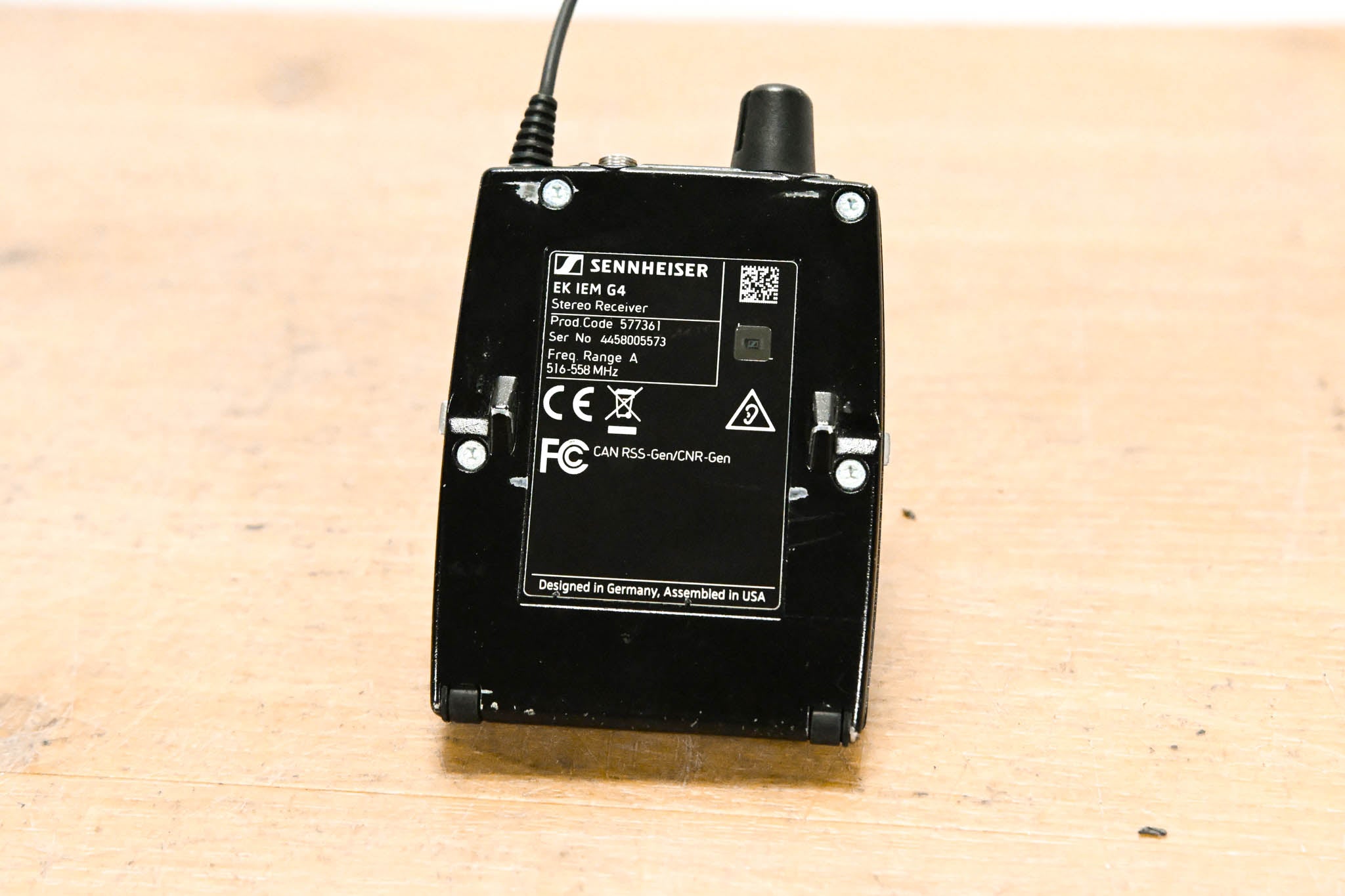 Sennheiser EK IEM G4 Wireless Bodypack Receiver - A Range: 516-558 MHz