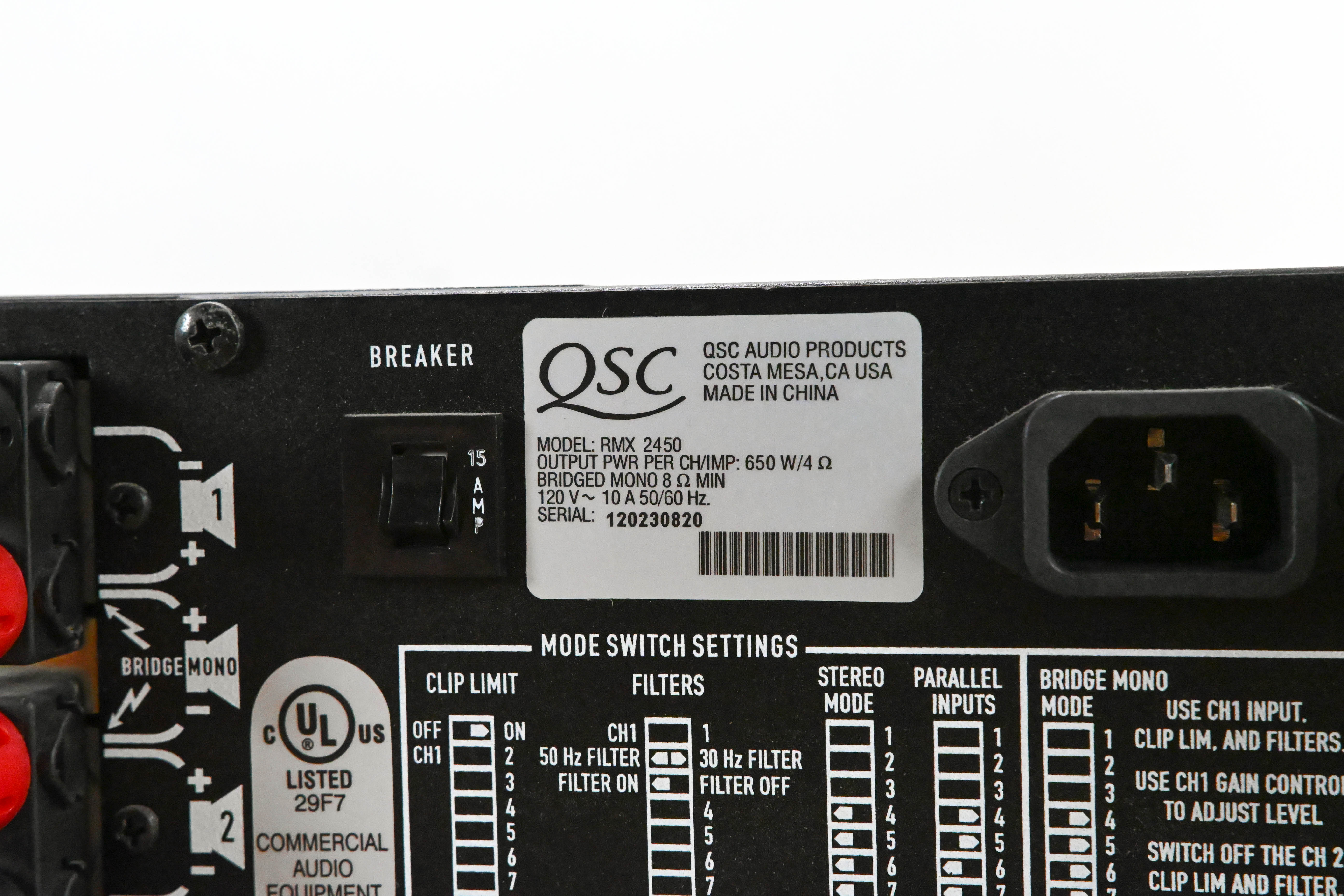 QSC RMX2450 2-Channel Power Amplifier
