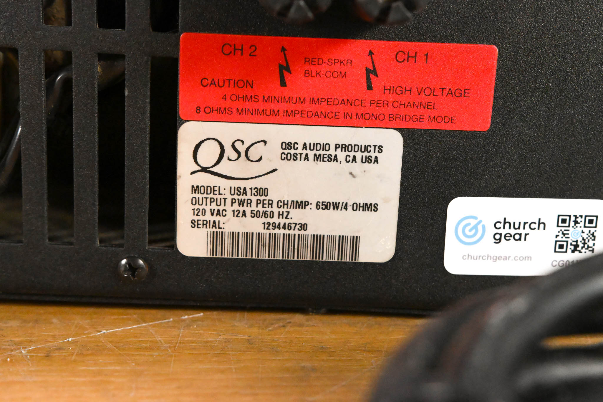 QSC USA 1300 2-Channel Power Amplifier