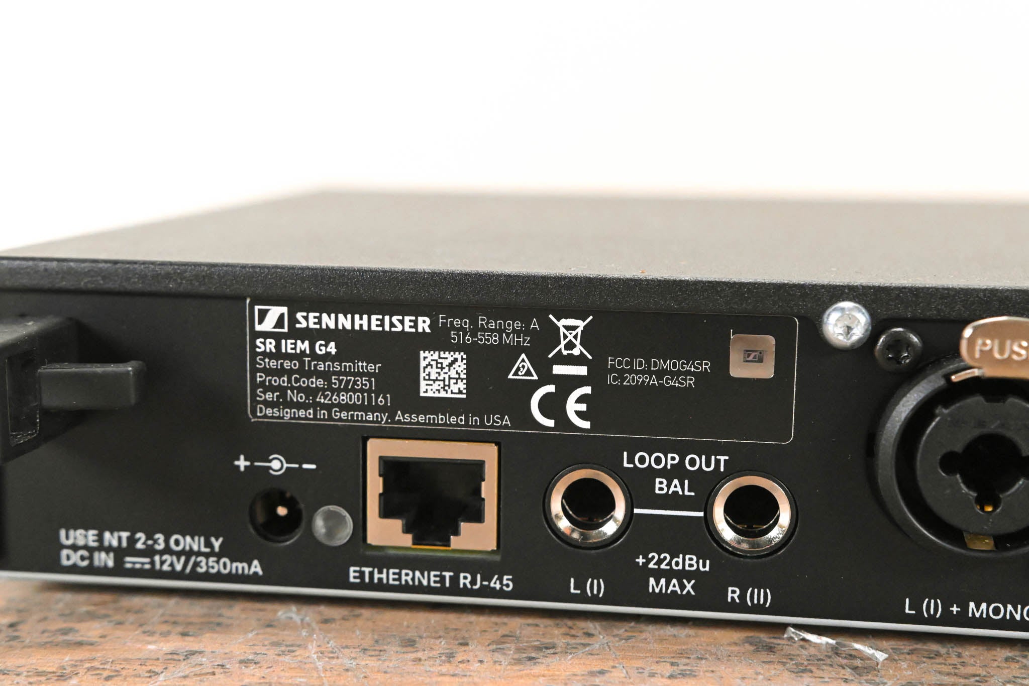 Sennheiser SR IEM G4 Wireless IEM Transmitter 516-558MHz NO POWER SUPPLY