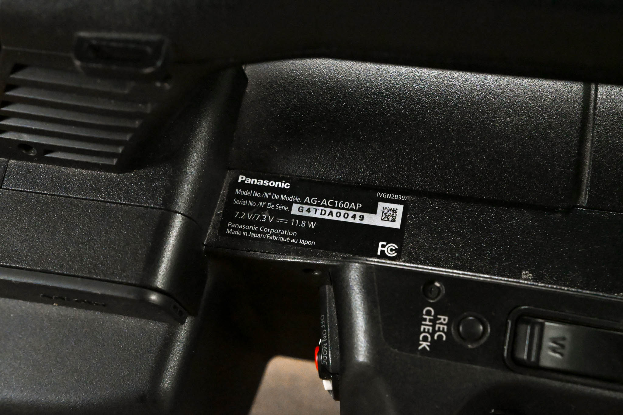 Panasonic AG-AC160AP AVCCAM HD Handheld Camcorder